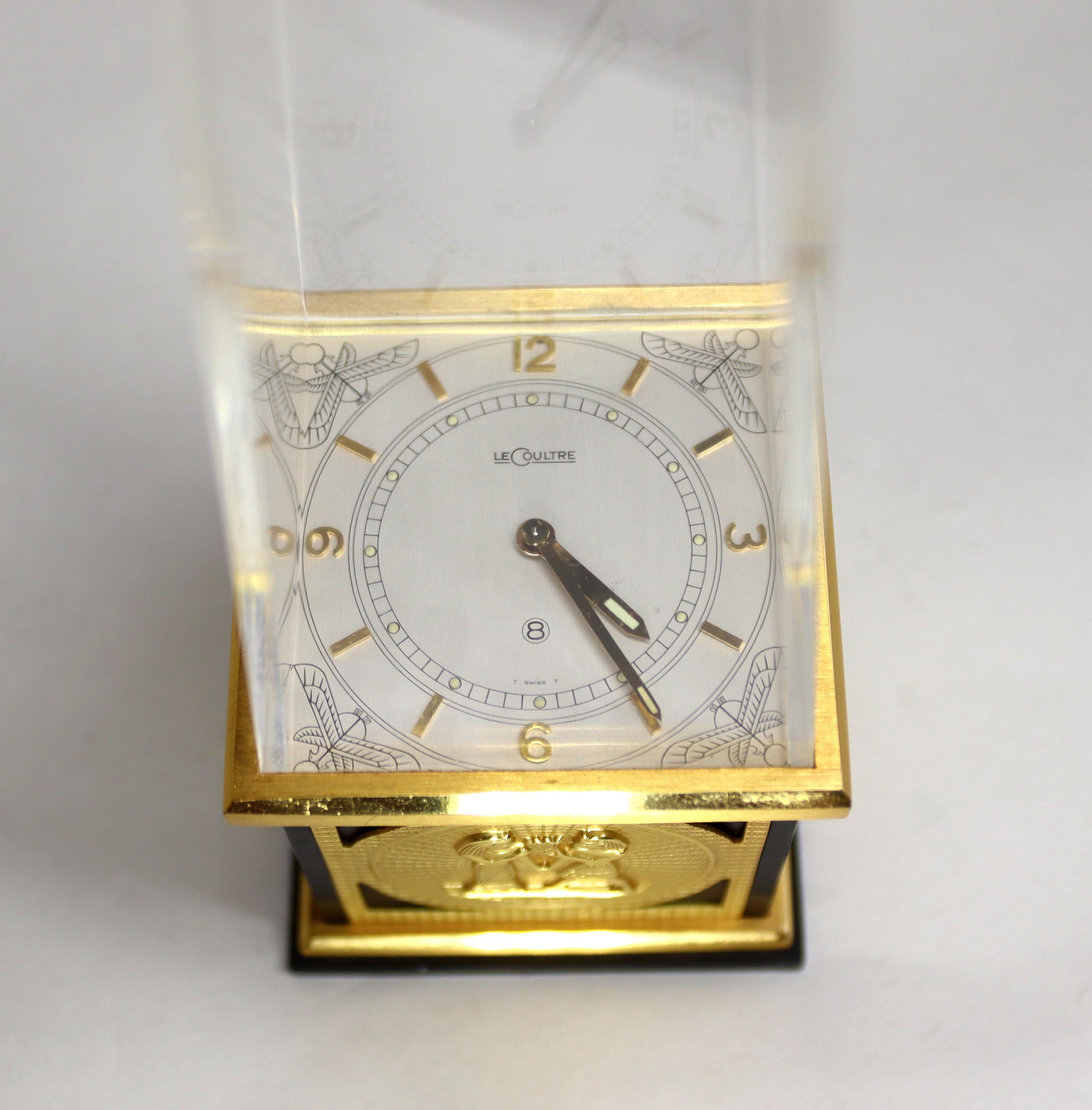 Steel A Novelty Desk Clock By Jaeger LeCoultre For Sale