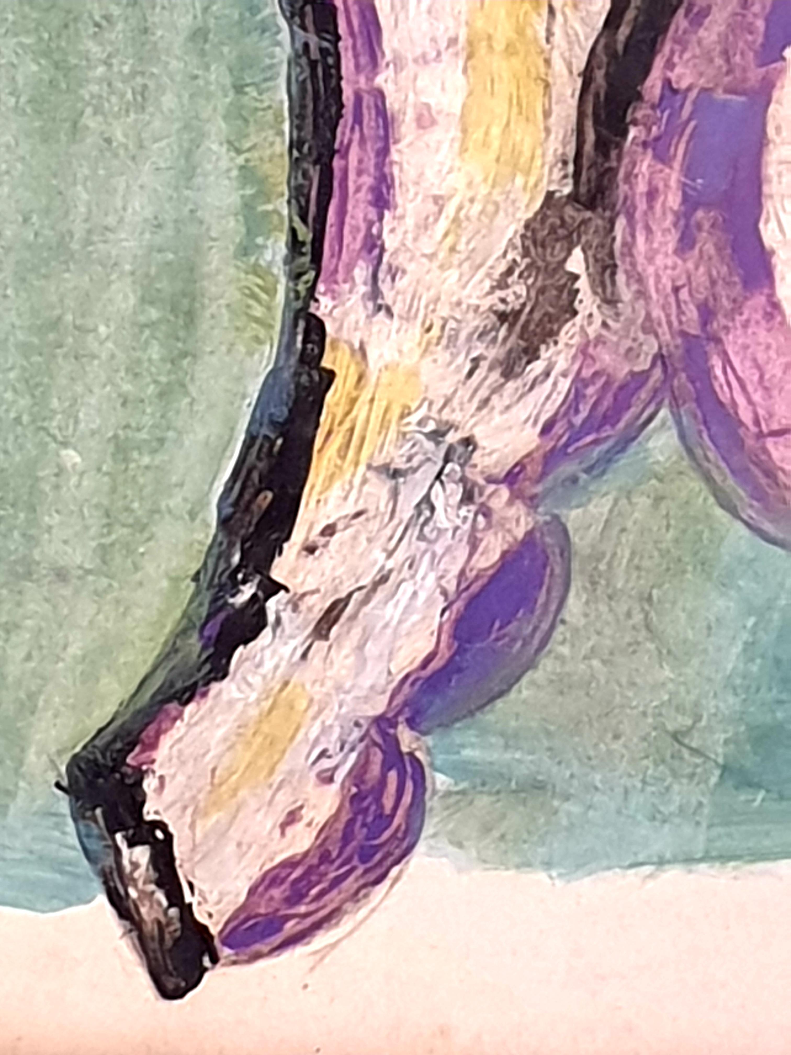 Figura Fantástica Estilo CoBRA Expresionista Abstracto. Acrílico sobre cartulina. en venta 1