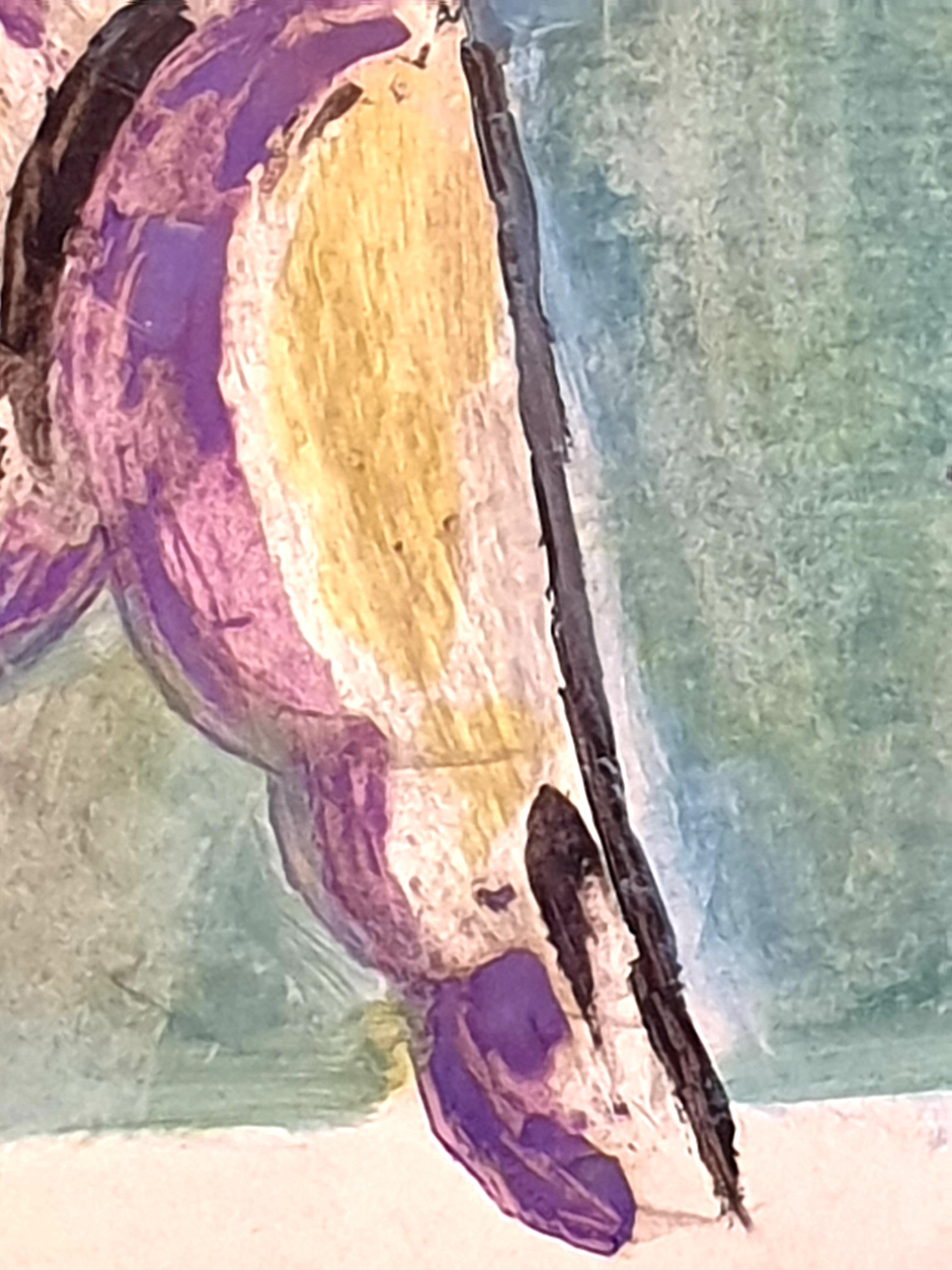 Figura Fantástica Estilo CoBRA Expresionista Abstracto. Acrílico sobre cartulina. en venta 2