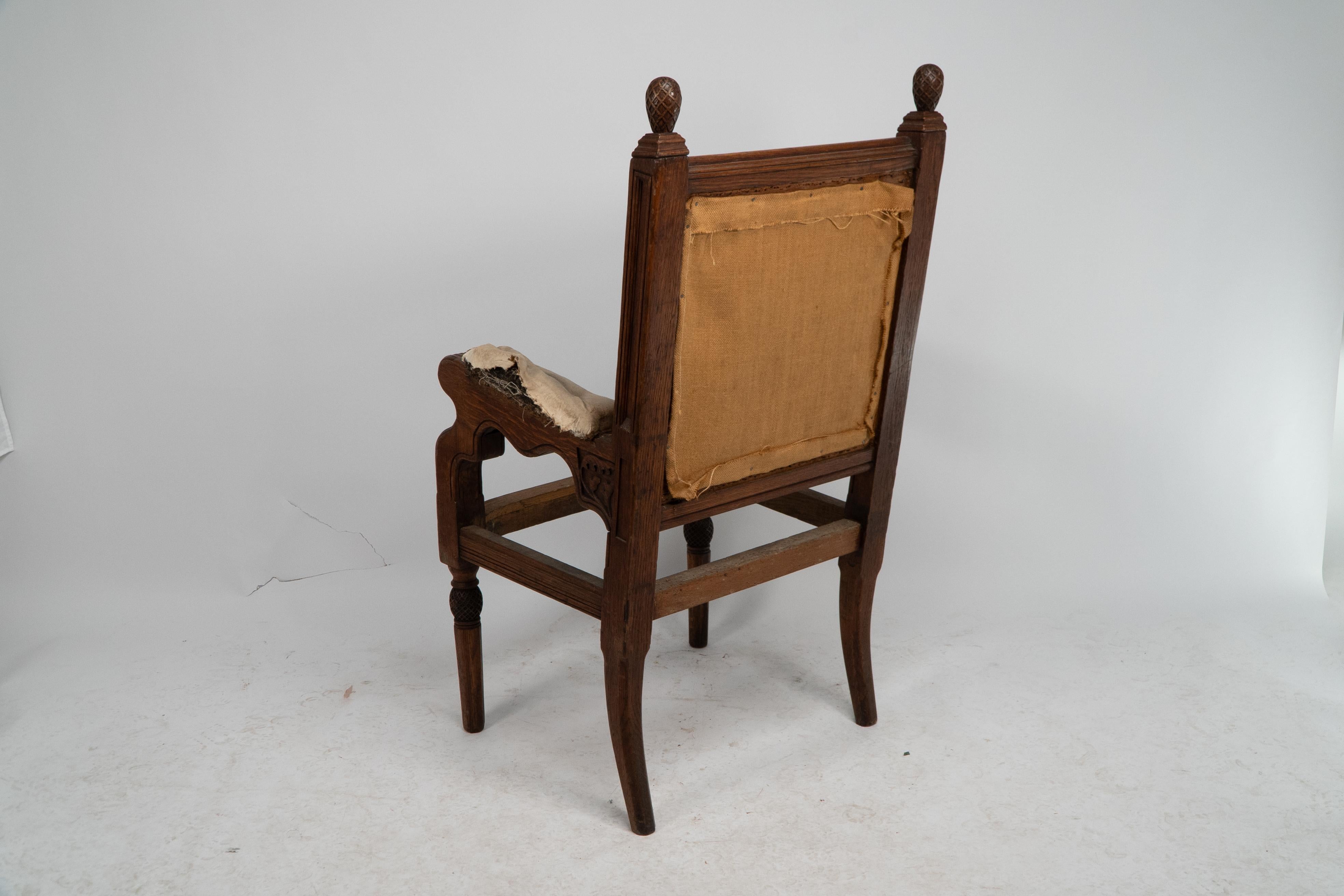 George Edmund Street. Judges armchair designed for The Royal Courts of Justice. For Sale 8