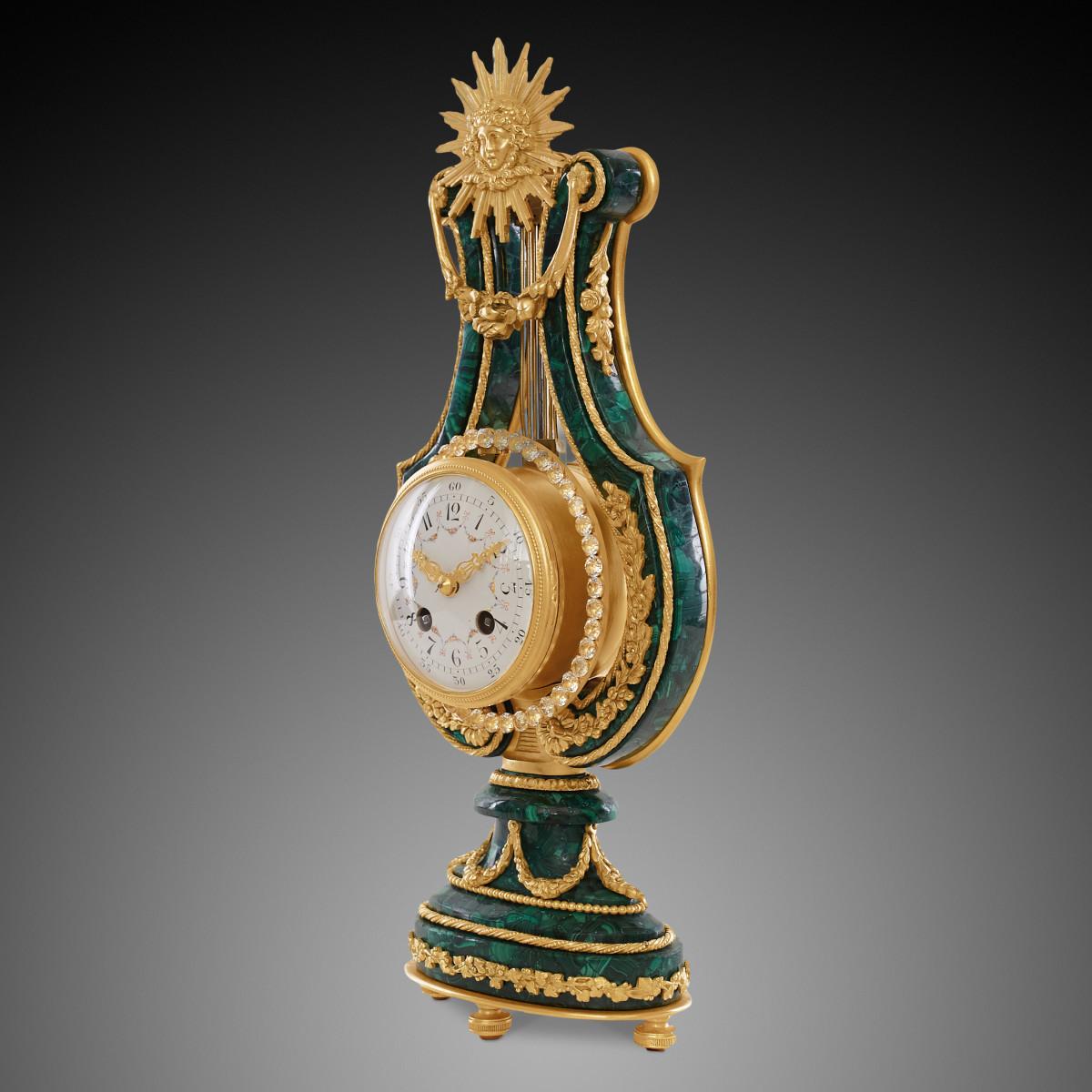 French A of mantel clock in the style of Louis XVI, the 19th century.