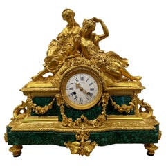 A of mantel clock in the style of Napoleon III, the 19th century.