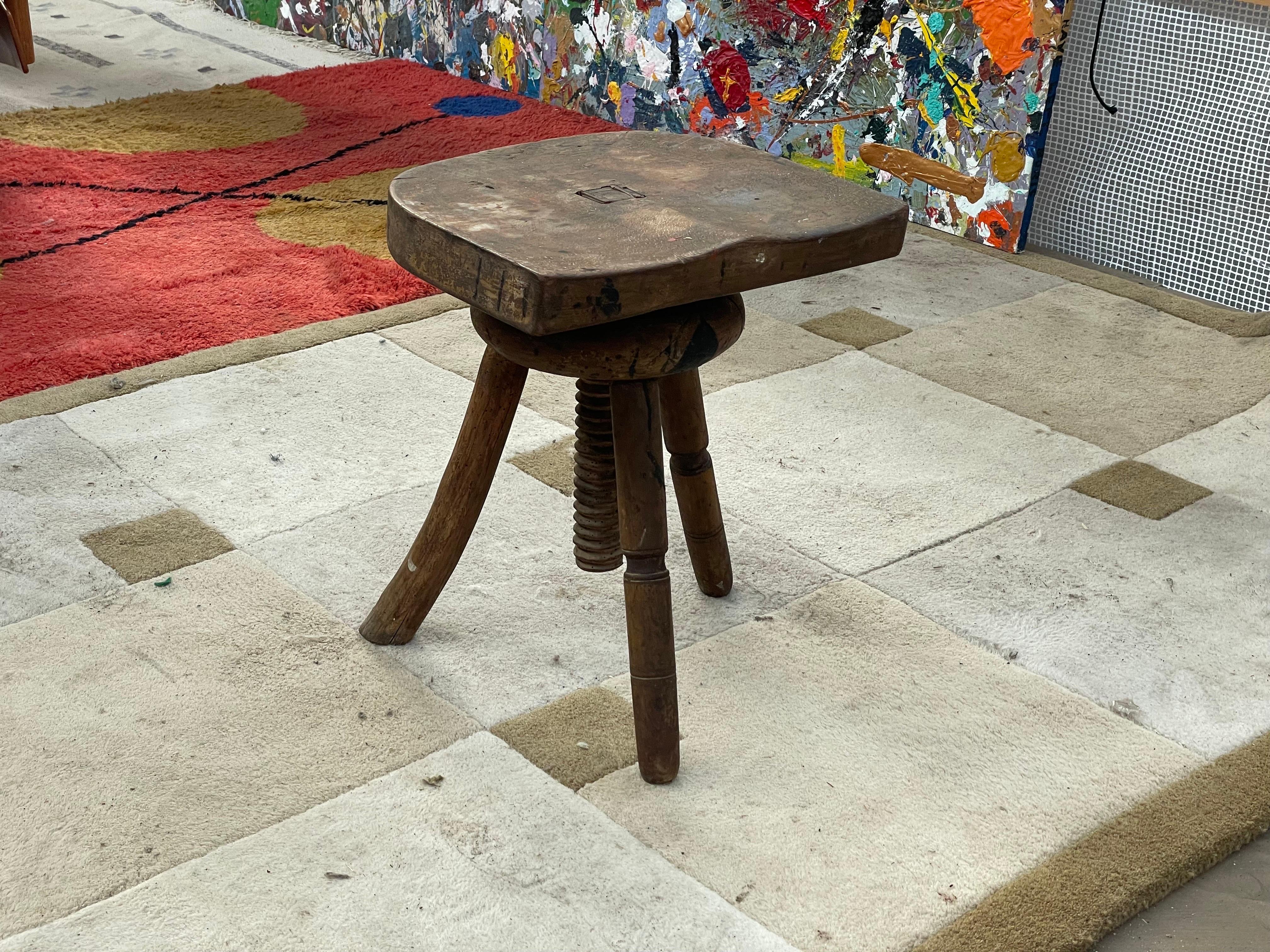One of a Kind Antique Danish Stool For Sale 3