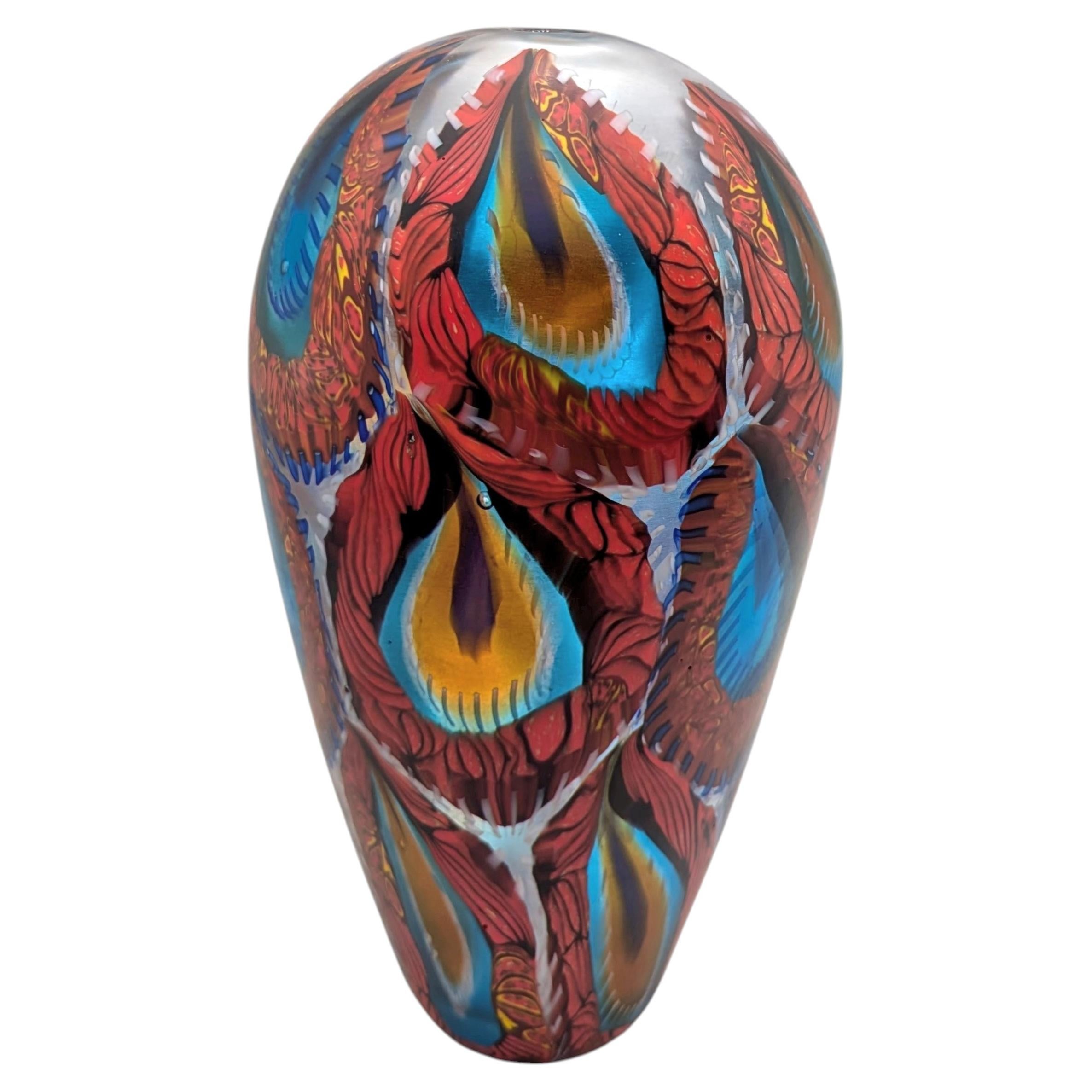 Vasija Murrine única de Davide Salvadore fabricada en Murano hacia 2015