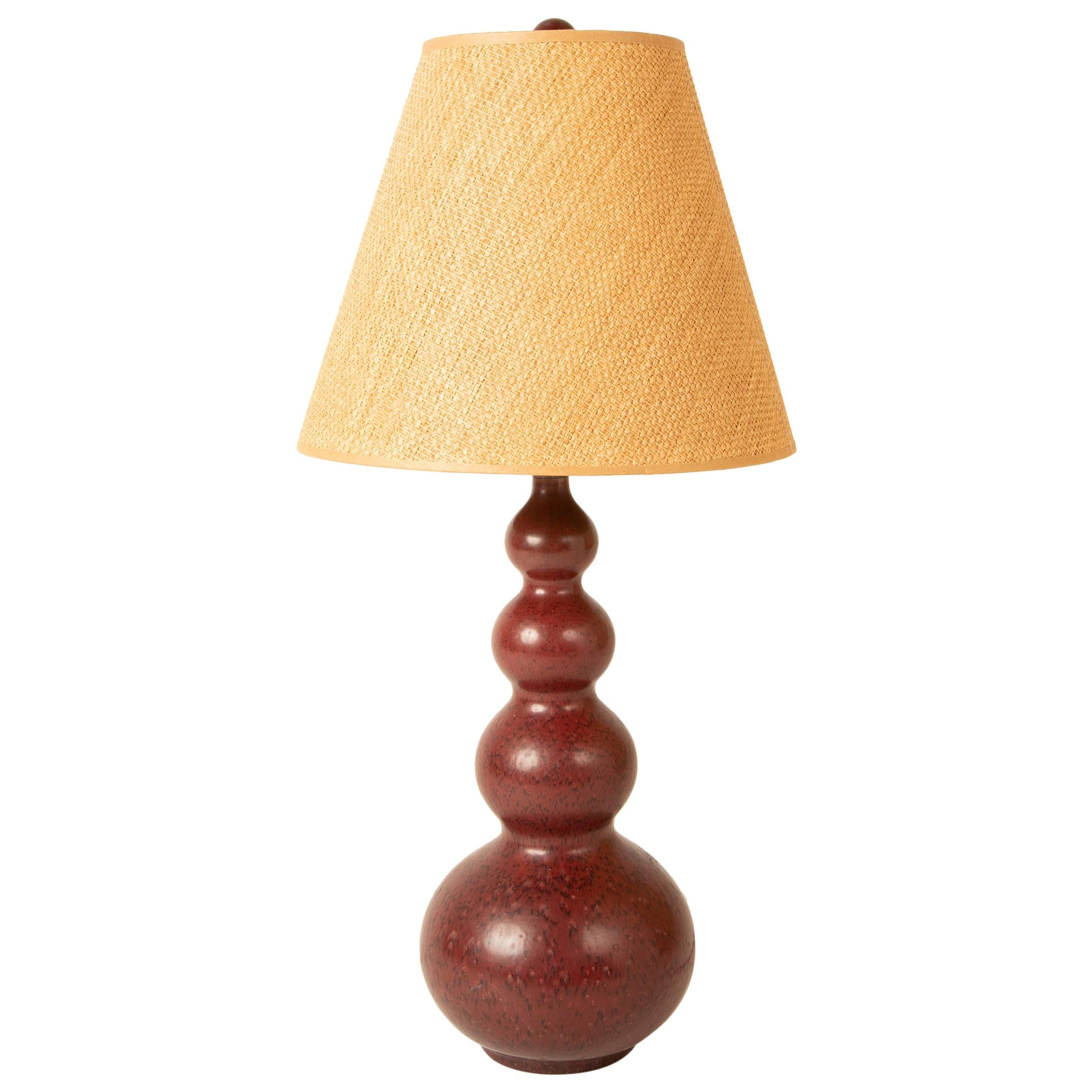 Oxblood Glazed Stoneware Lamp by Axel Salto For Sale