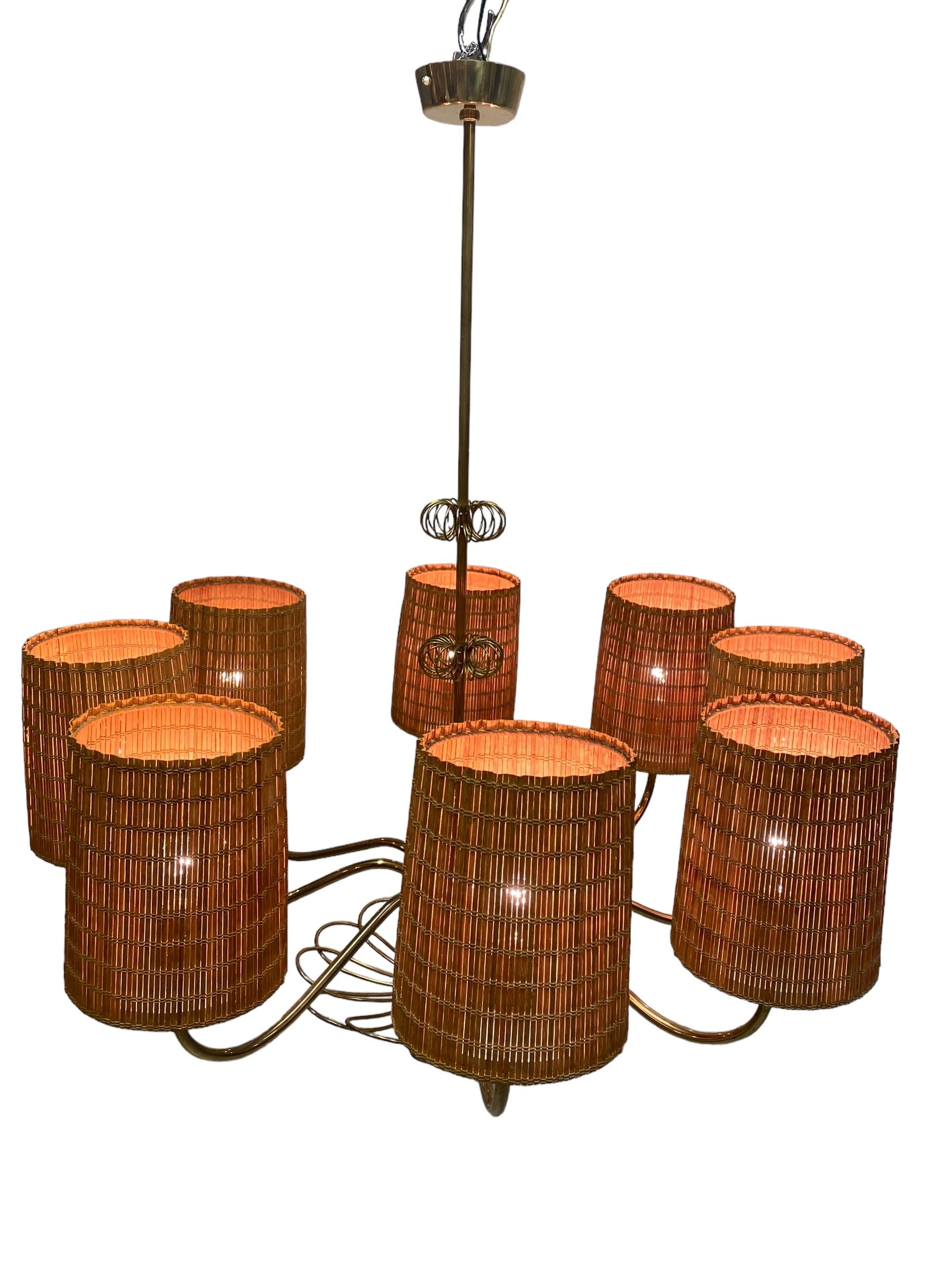 Scandinavian Modern A Paavo Tynell Commissioned Chandelier, 1950s For Sale
