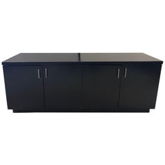 Pace Sideboard, Ebony Grained Finish, Part of a Three Piece Office Set