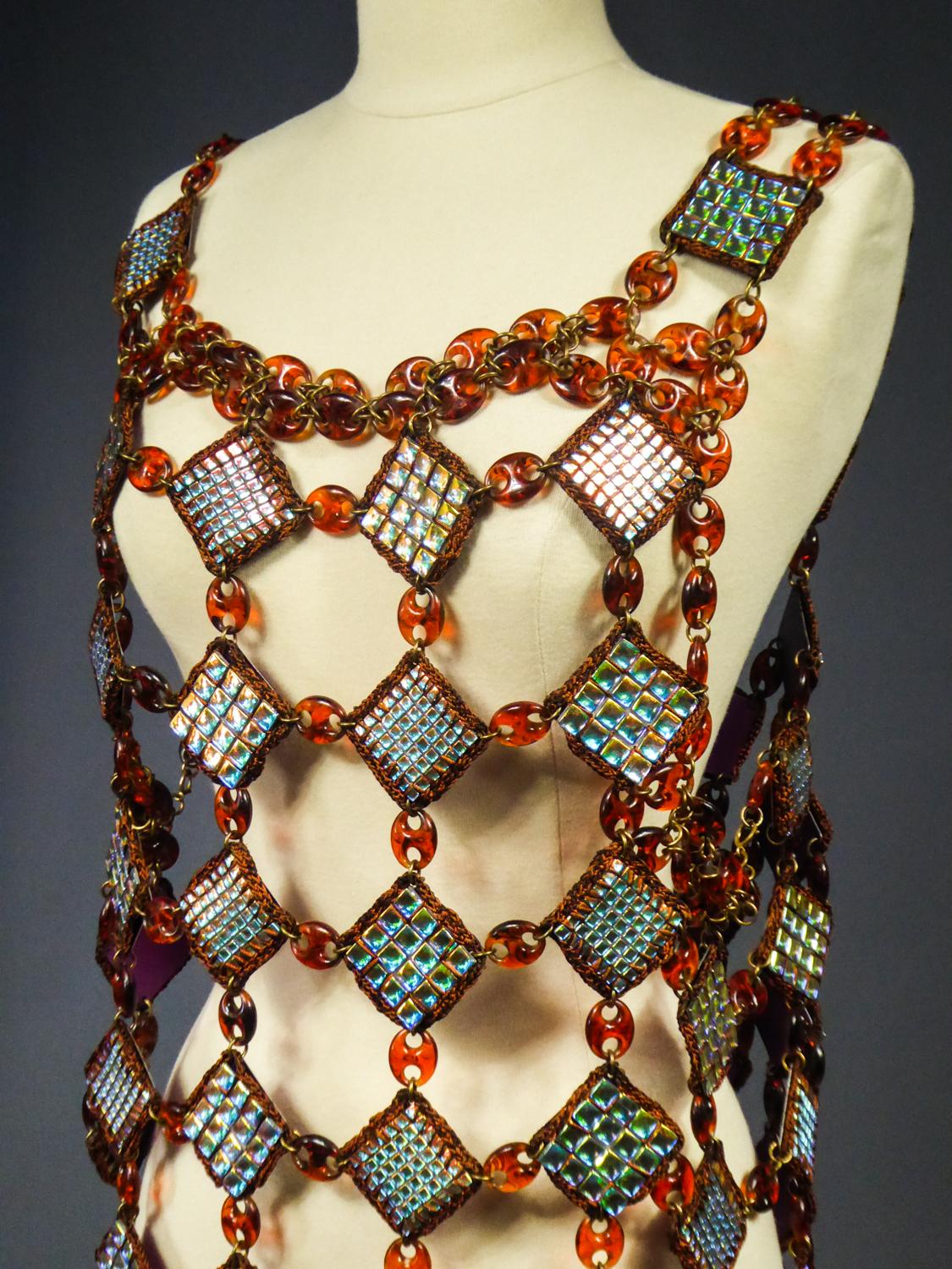 Women's A Paco Rabanne (attributed to) Jewel Dress Tunic Circa 1980