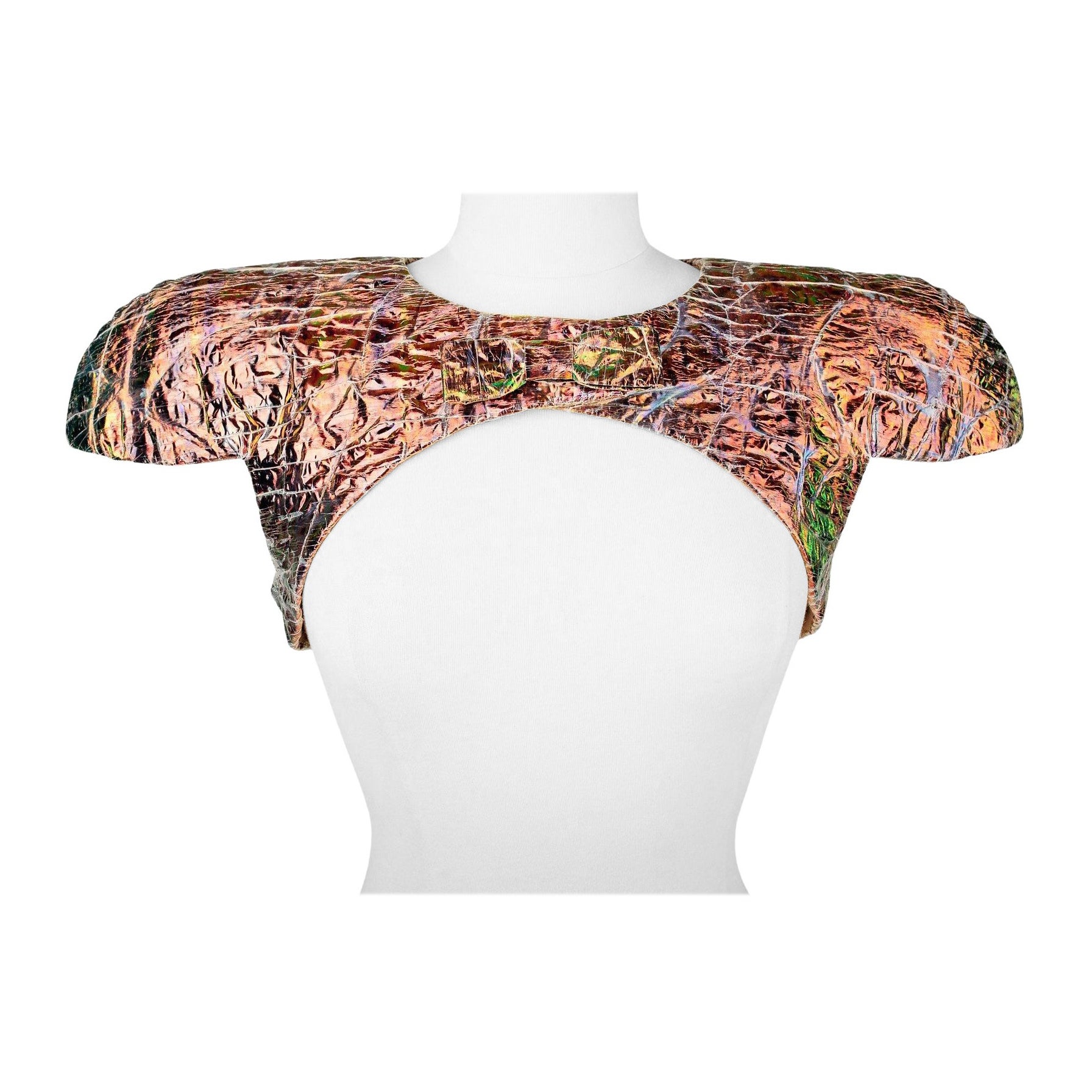 Un Bolero de Paco Rabanne Couture en "Papier Fou" Llamado - Francia Circa 1981 en venta