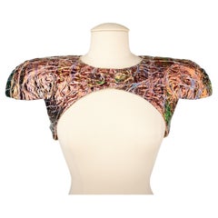 Used A Paco Rabanne Couture Bolero in "Papier Fou" Called - France Circa 1981