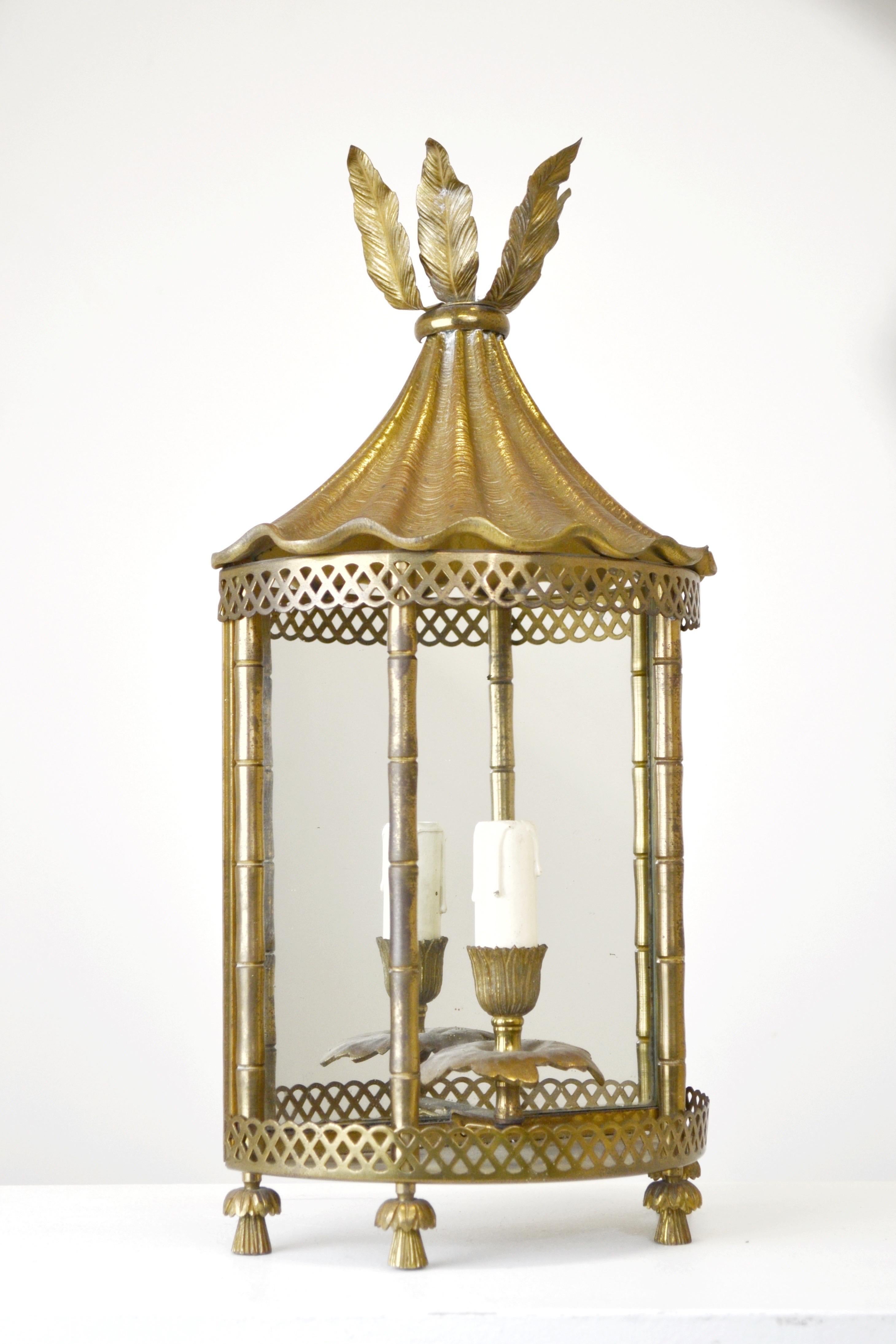 Farol Pagoda - Maison Baguès - Francia, años 70 Latón en venta