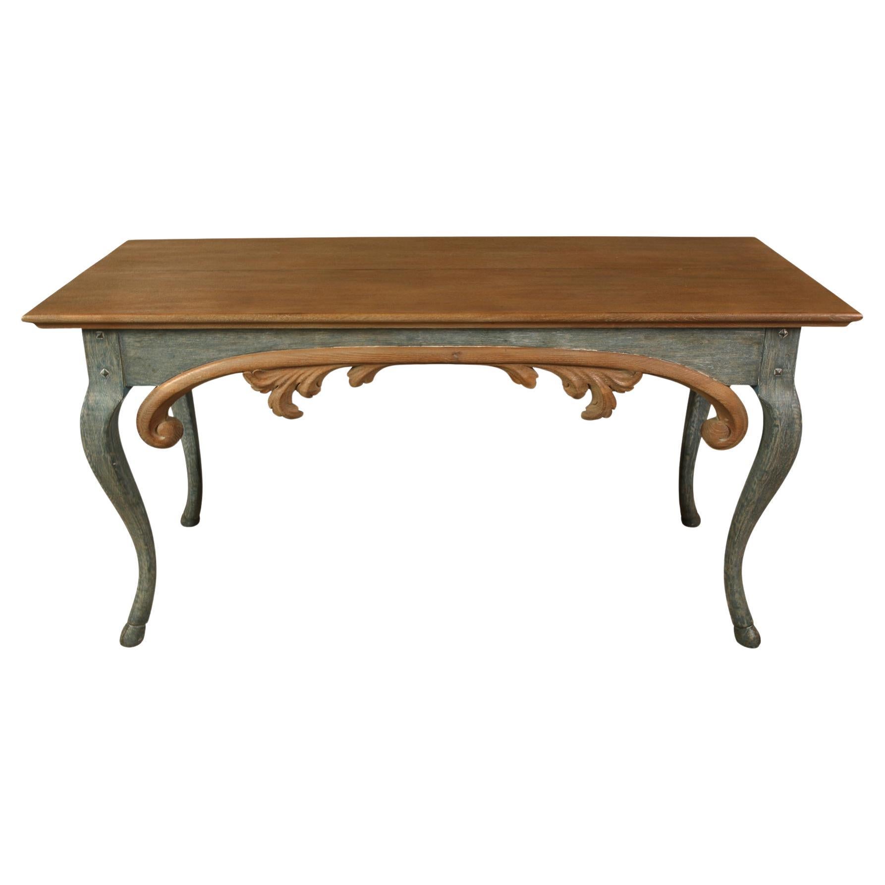 A Painted Console Table with Carved Apron by William Yeoward For Sale
