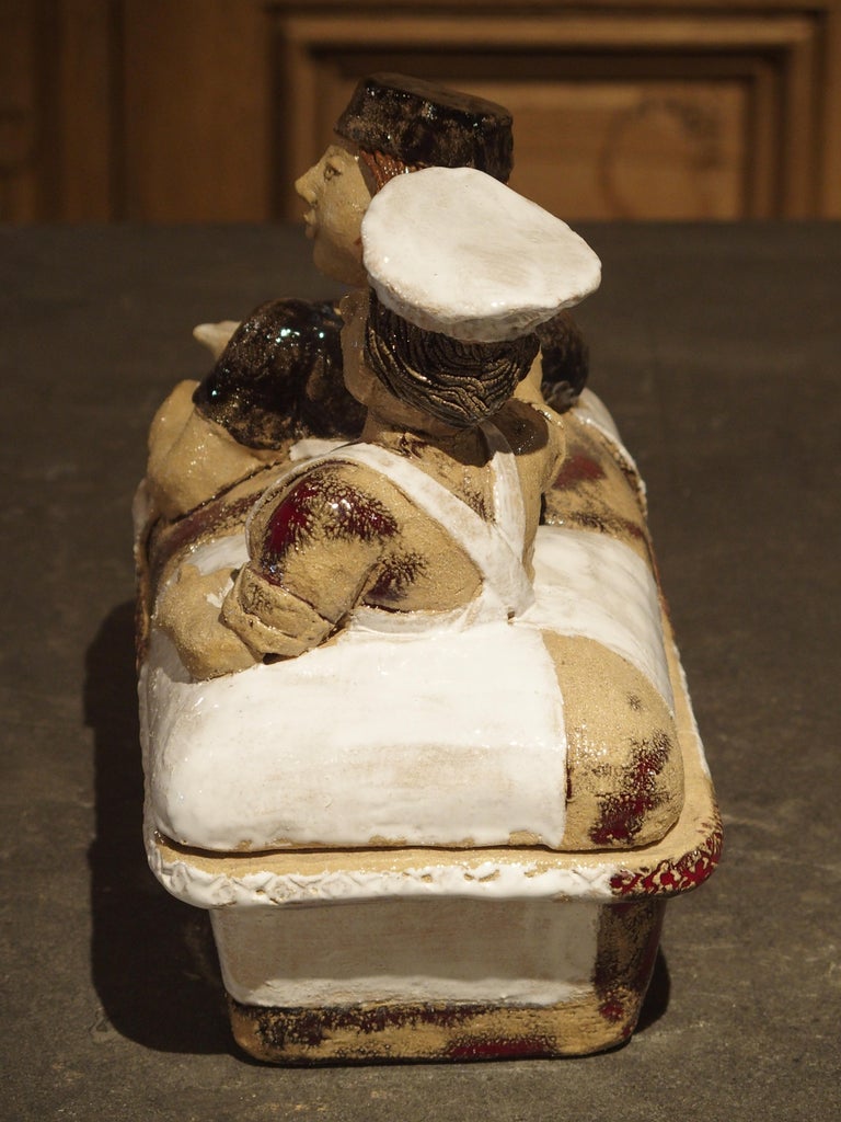 Painted French Baking Terrine from Provence For Sale at 1stDibs