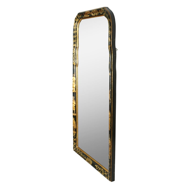Painted Mirror with Chinoiserie Decoration For Sale at 1stDibs
