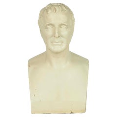 A painted plaster herm bust of the Duke of Wellington by George Gammon Adams