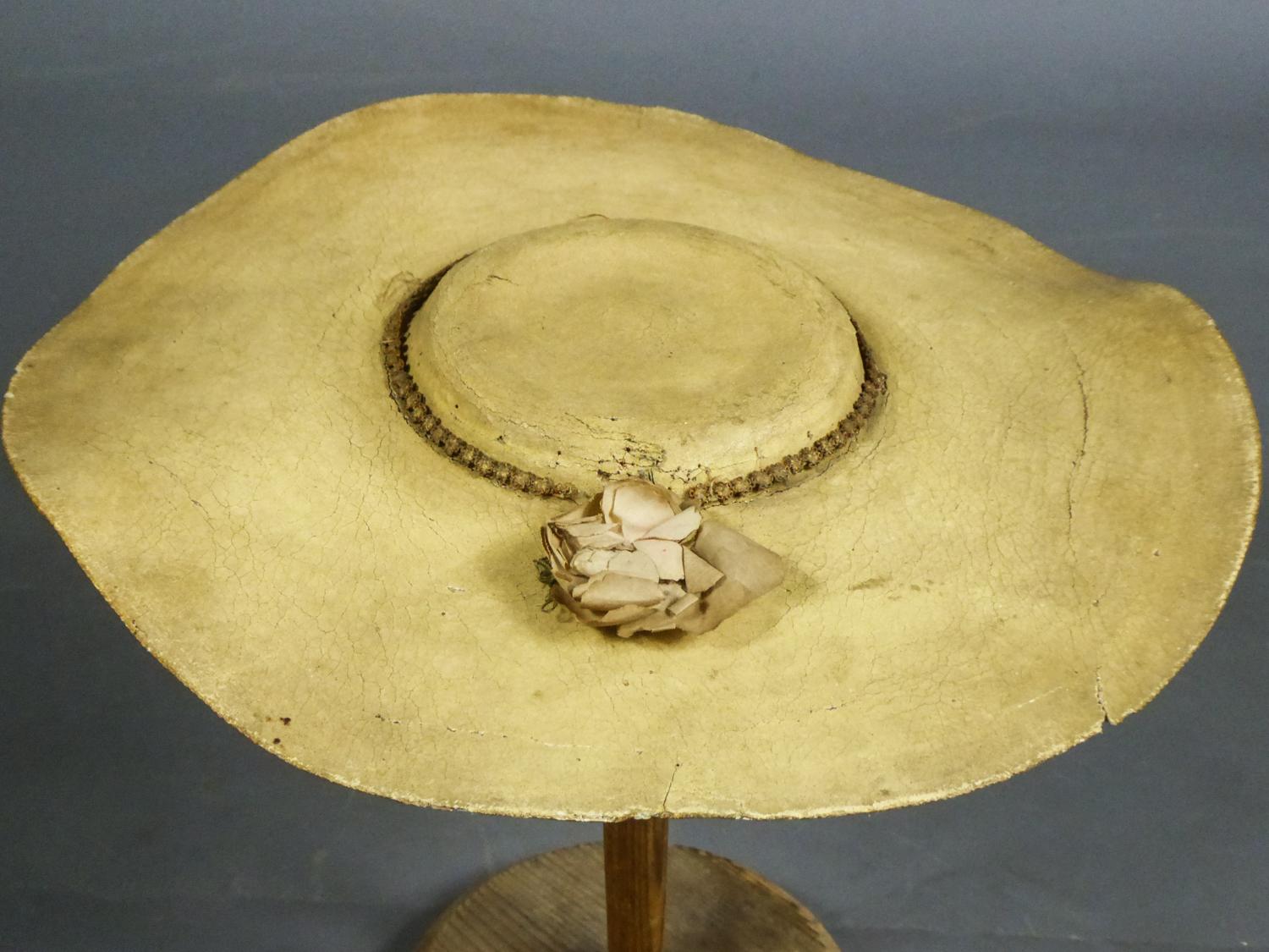 A Rare Collectible Painted Straw Bergère or Milkmaid’s Hat Circa 1730-1780 6