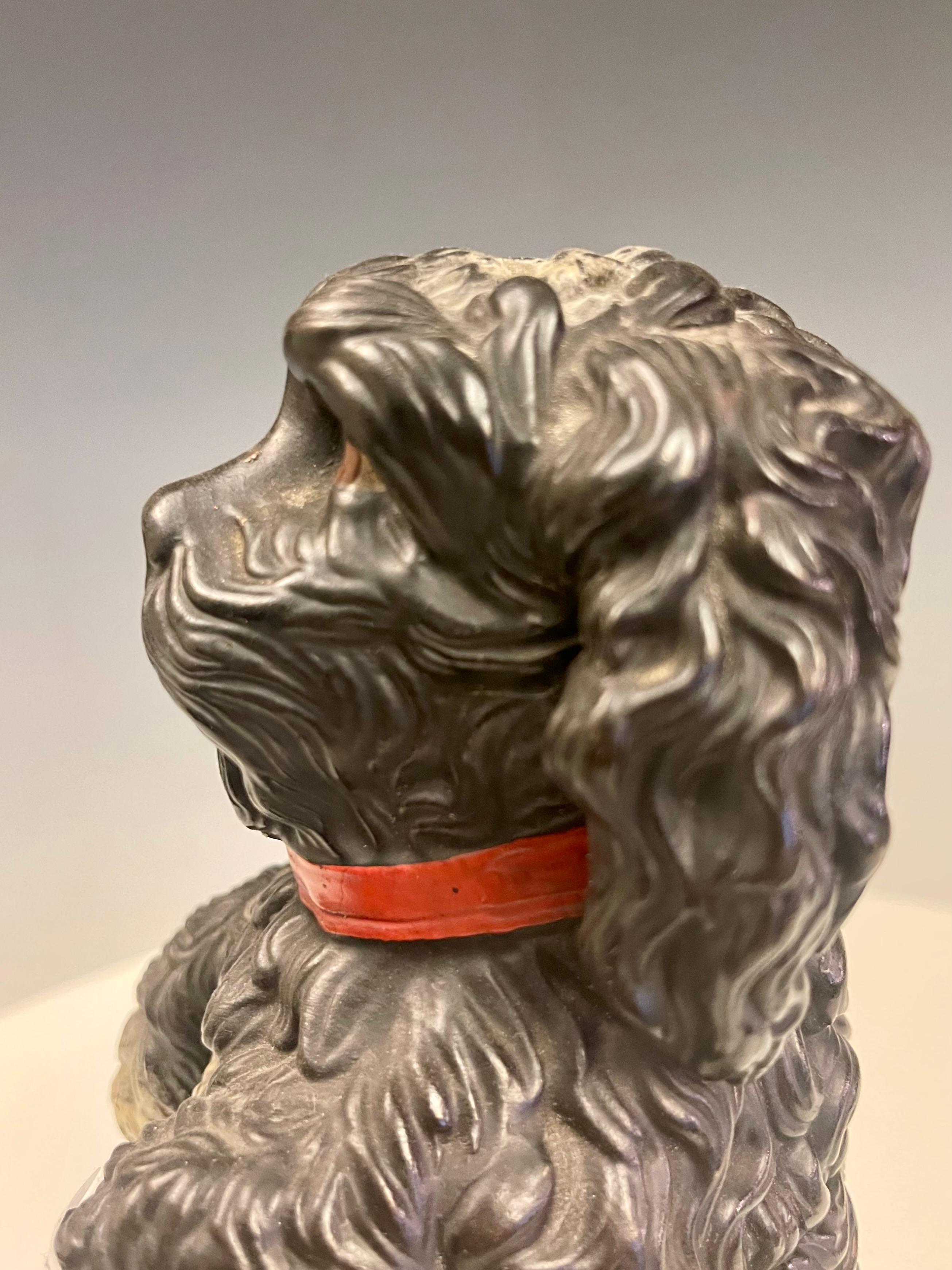 A painted terracotta tobacco holder depicting a poodle dog, Austria 1880.  For Sale 5