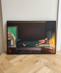 Painting by Inga Uwais “Adventures of Man Love Doll #6”, Oil on Canvas, 2012