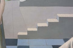 Peinture de Marcel Delmotte intitulée "Le dialogue du silence":: 1979