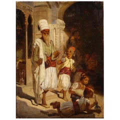  A Painting Depicting a Street Scene in a Souk, 19th Century, French School