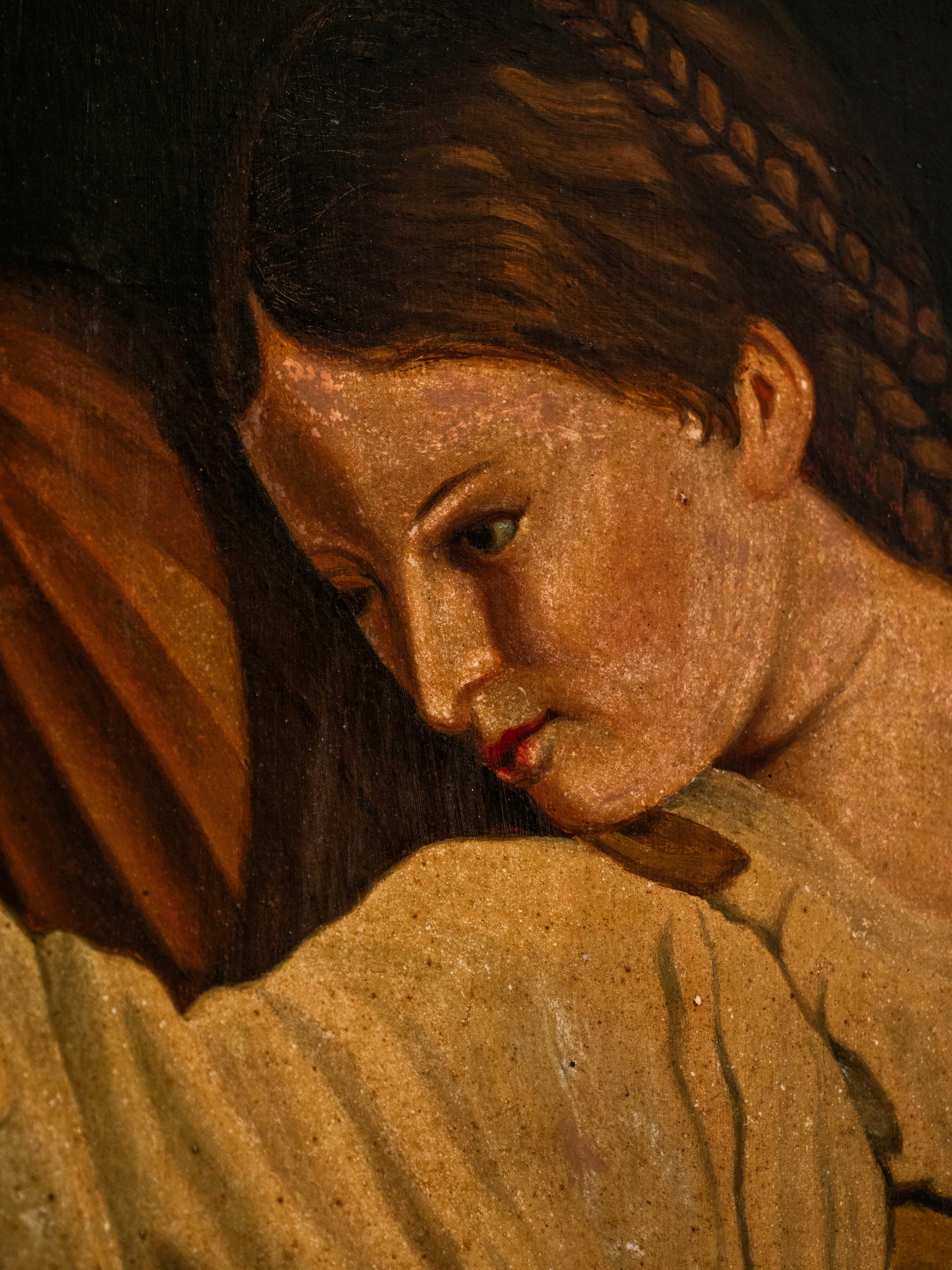 Pressed A painting of a copy of Caravaggio For Sale
