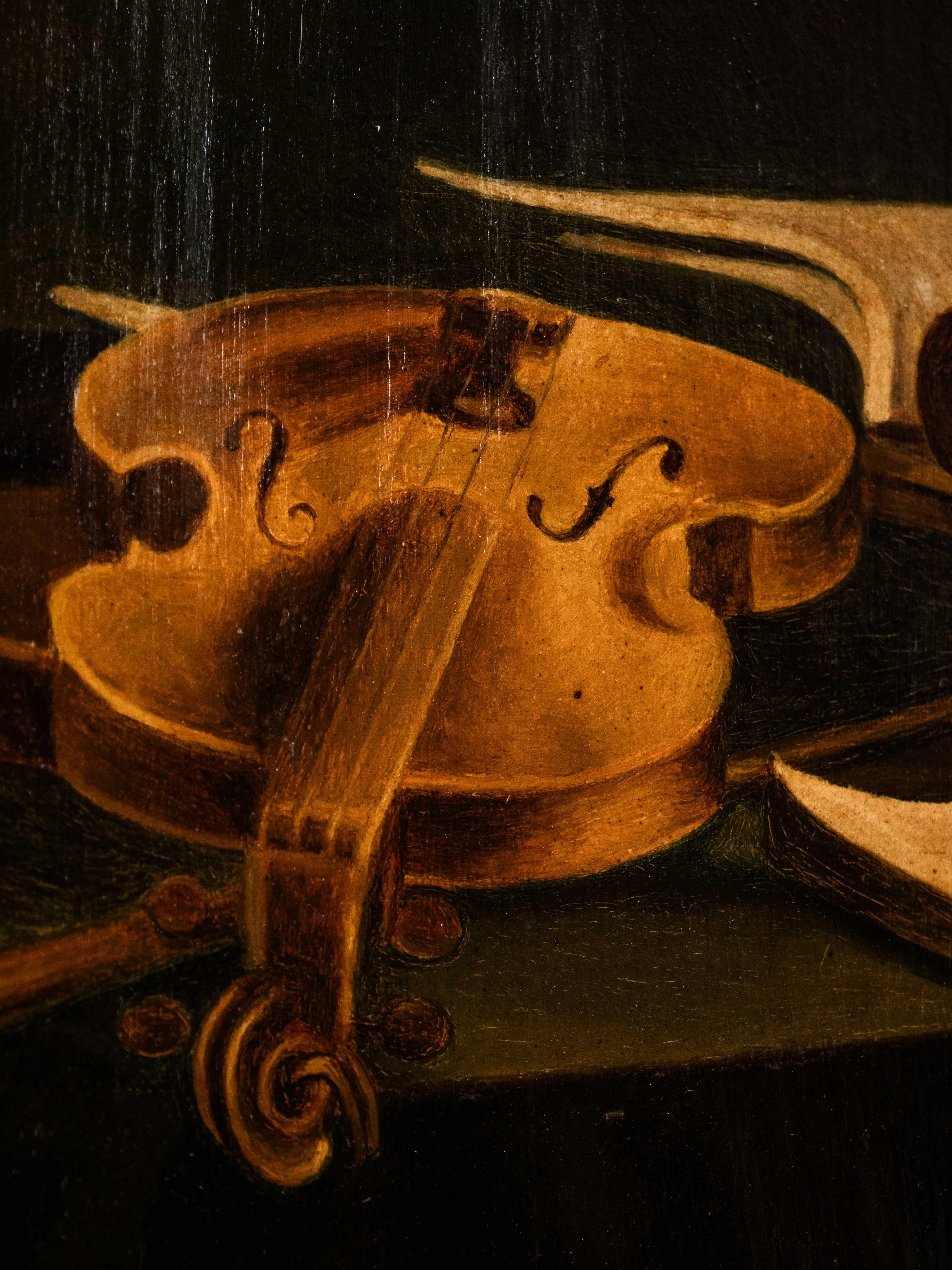 A painting of a copy of Caravaggio In Good Condition For Sale In STRAČOV, CZ