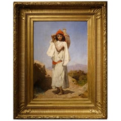 Antique  A Painting Signed J.M Desandre circa 1880, Oil on Canvas, France