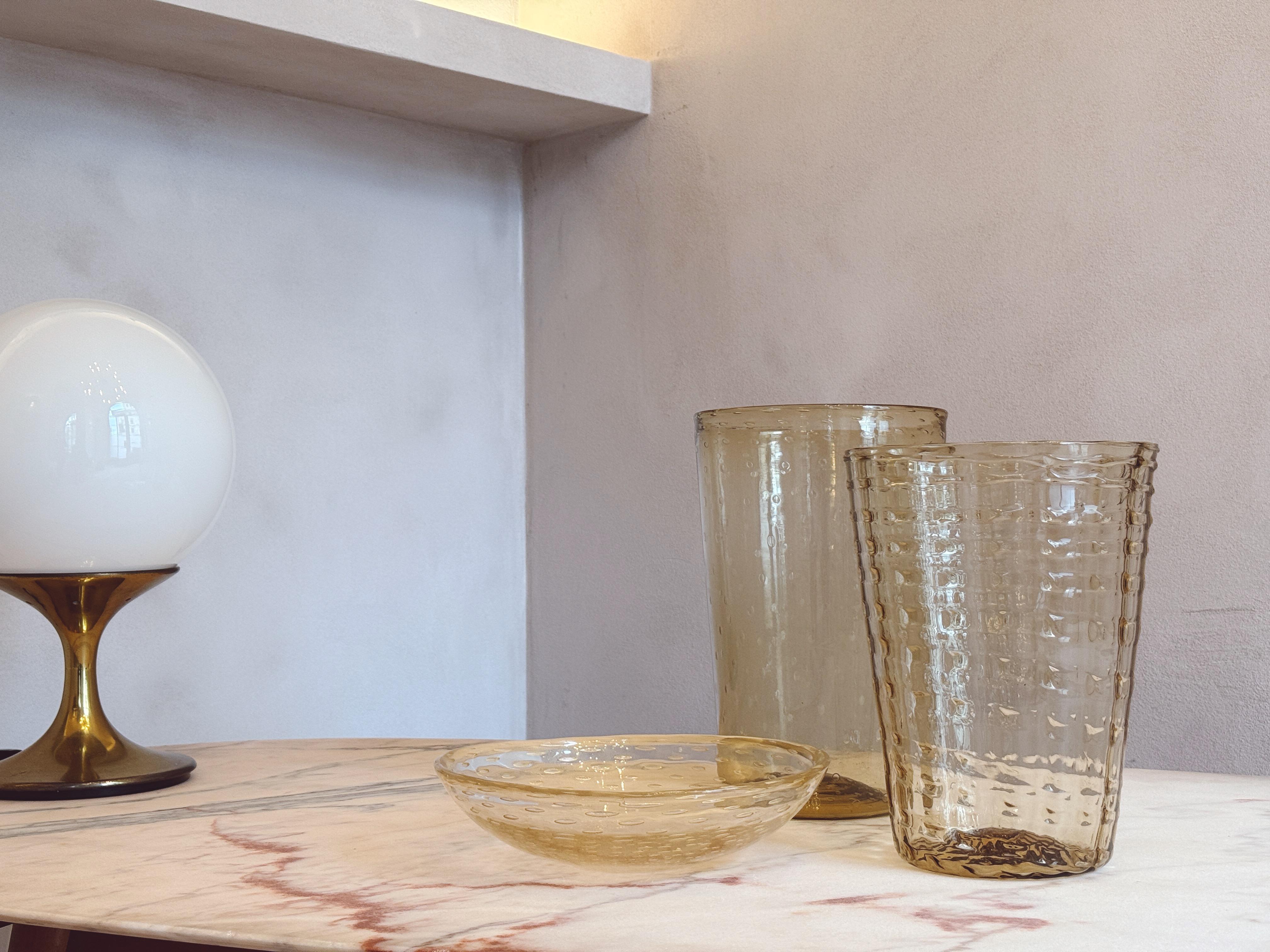 20th Century A pair 1920s Vittorio Zecchin Murano Glass Vases For Sale