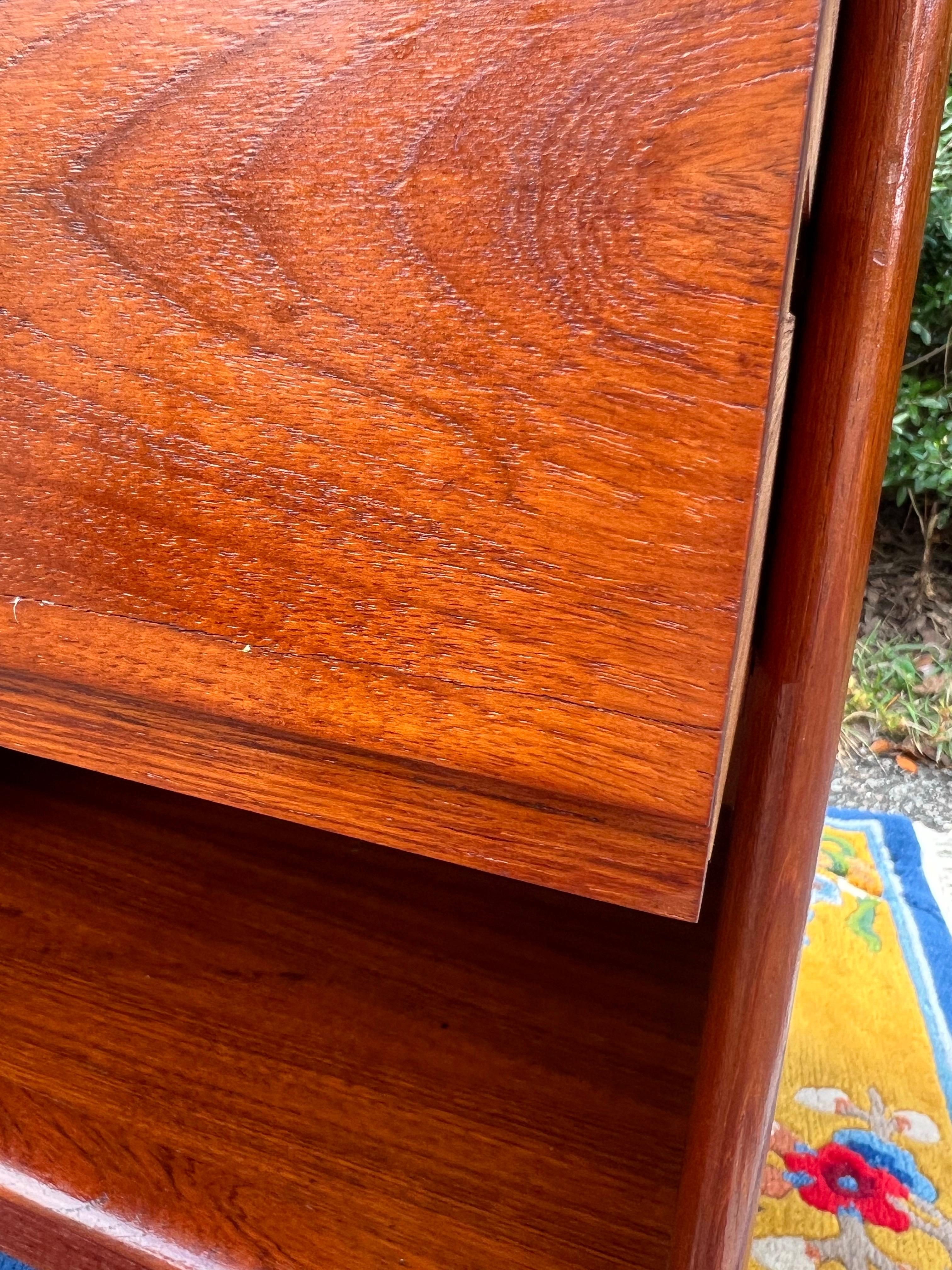 A pair 1960s Mid Century Danish Modern Teak Cube Nightstands by Danflex Systems For Sale 6
