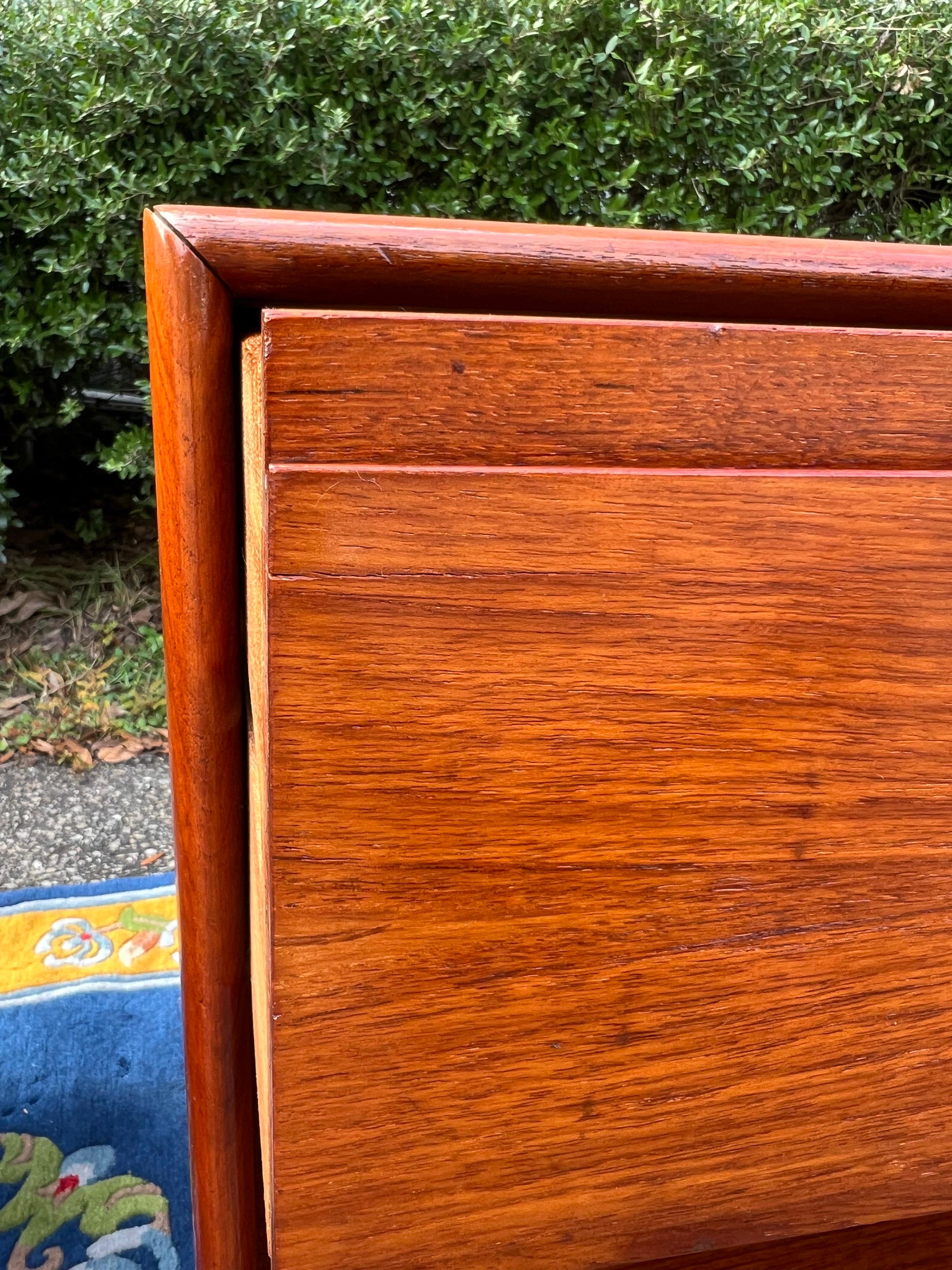 A pair 1960s Mid Century Danish Modern Teak Cube Nightstands by Danflex Systems For Sale 7