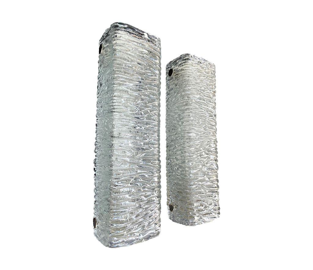 A pair 1960s Murano glass wall sconces by German lighting comapny RZB Leuchten For Sale 3