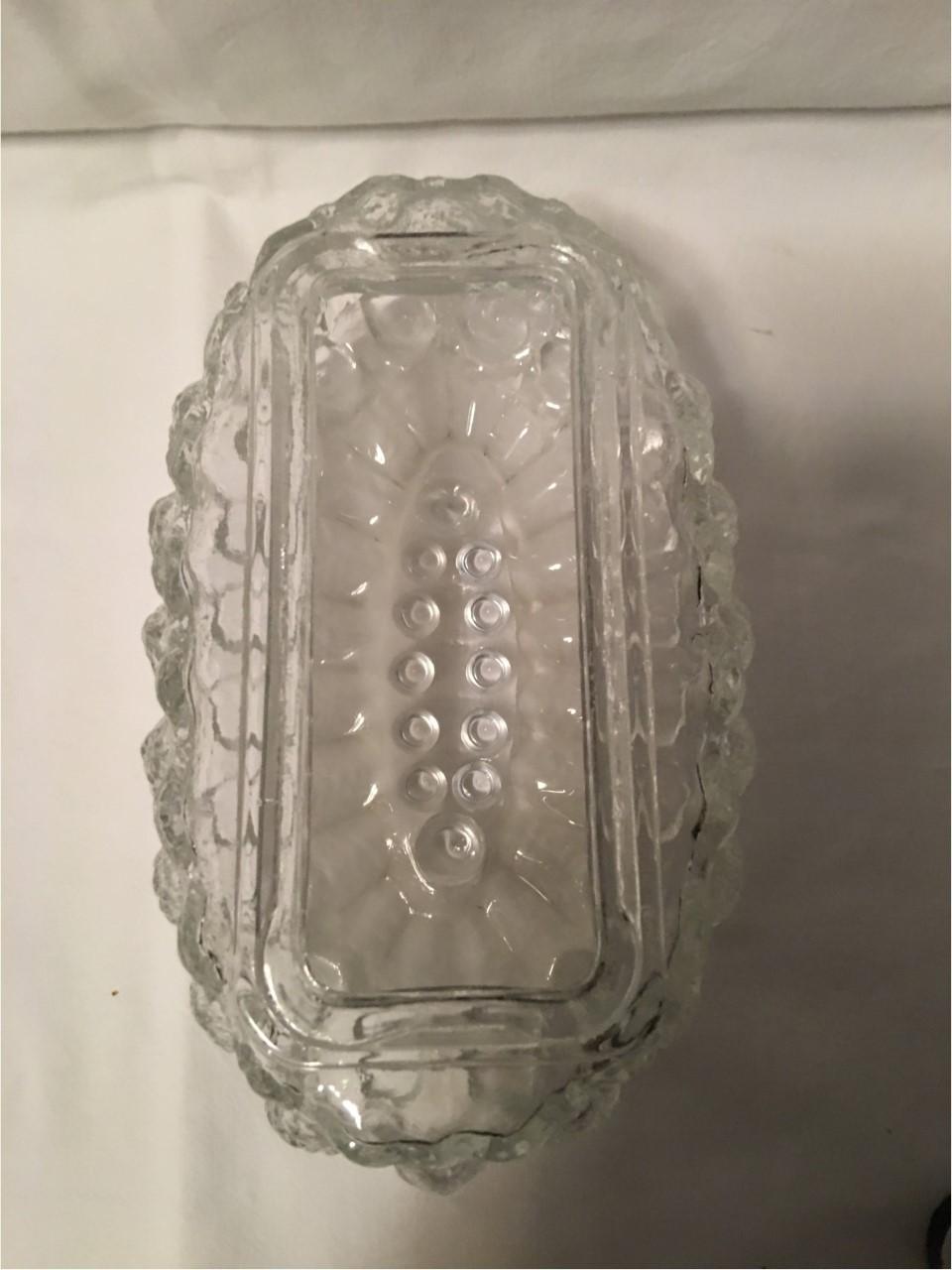 Pair 1960s Oval Ice Glass with Bubble Sconces from Germany For Sale 5