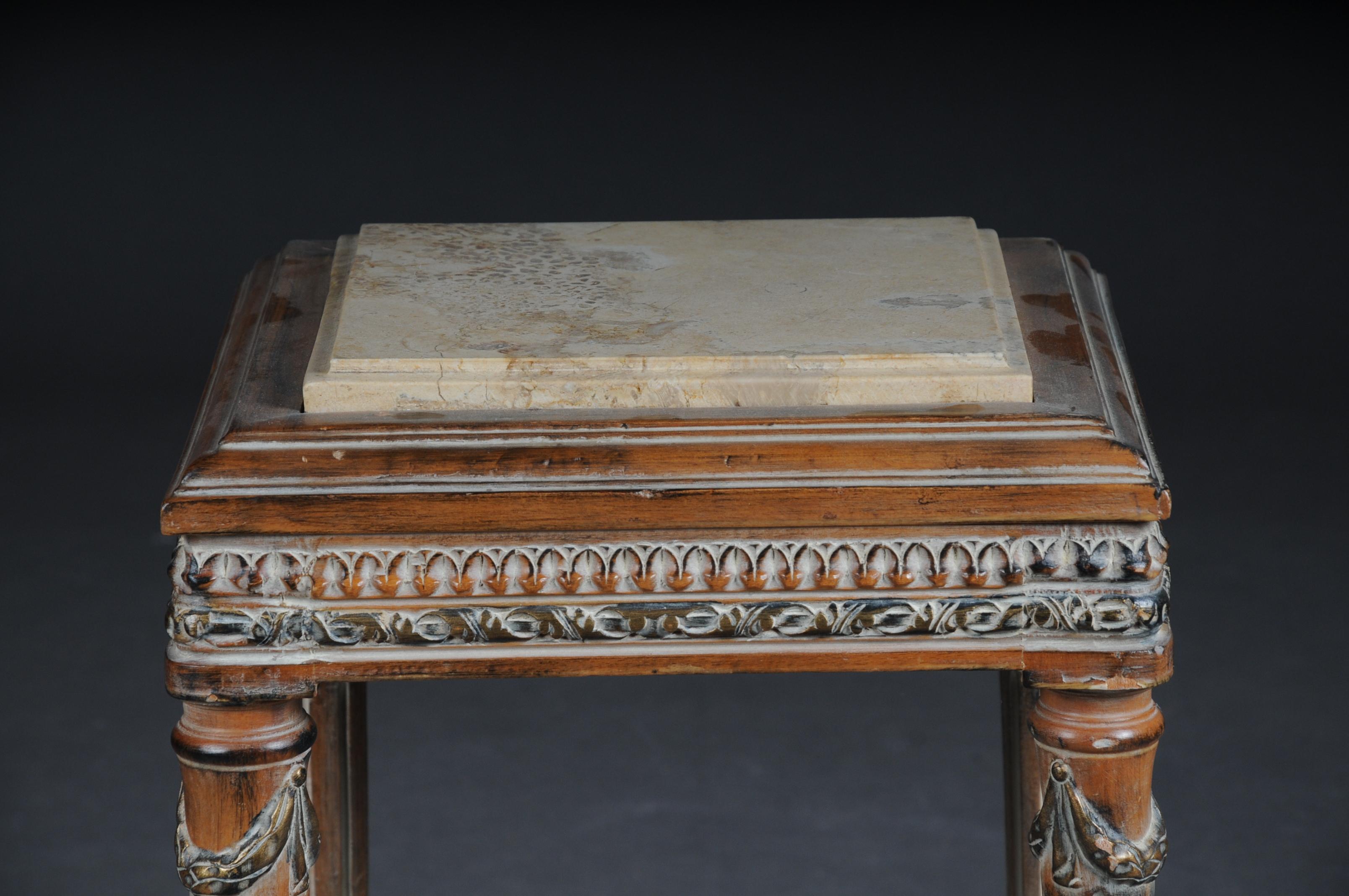 Hand-Carved Pair '2' 20th Century Louis XV Style French Side Table For Sale