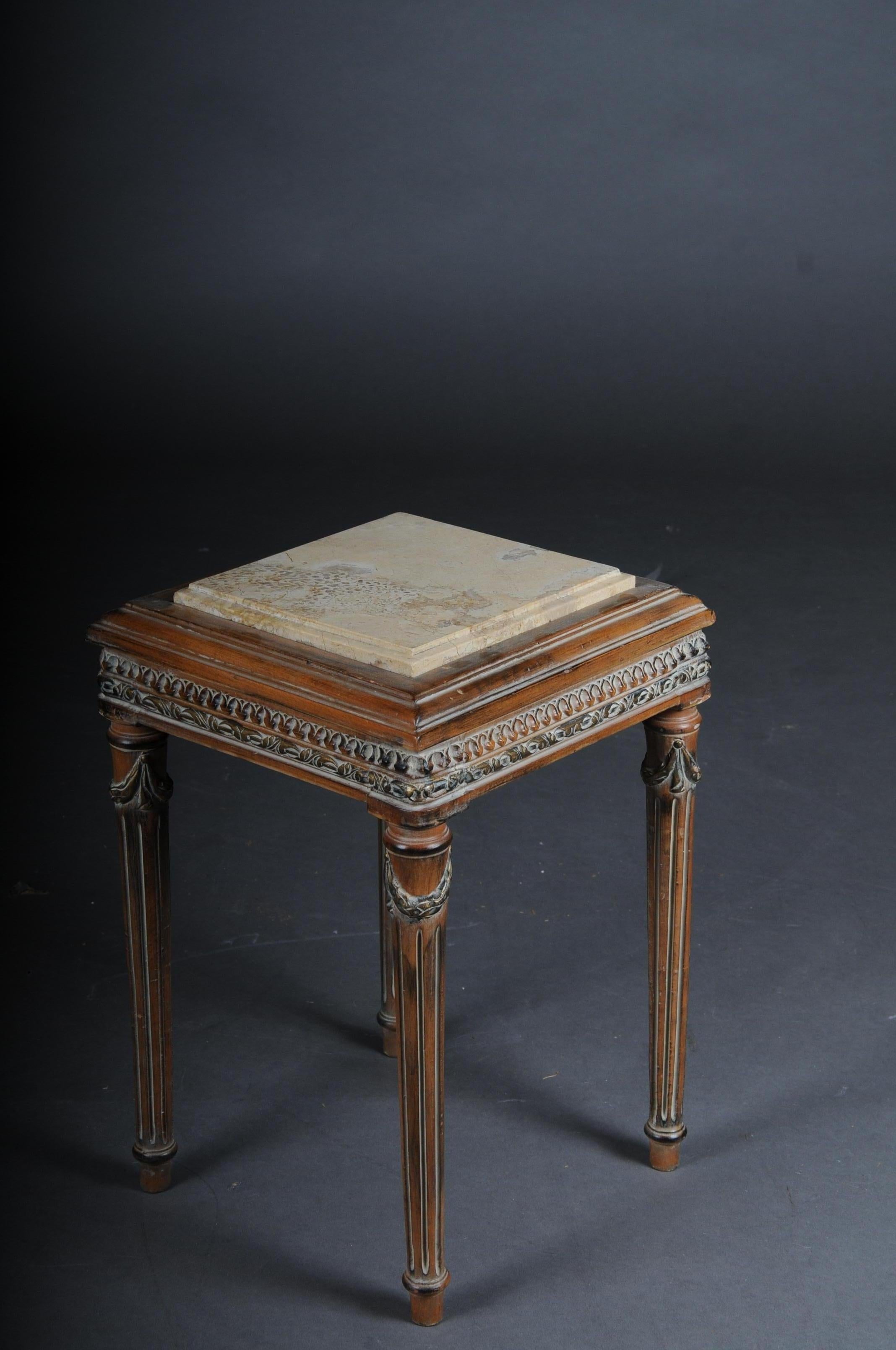 Marble Pair '2' 20th Century Louis XV Style French Side Table For Sale