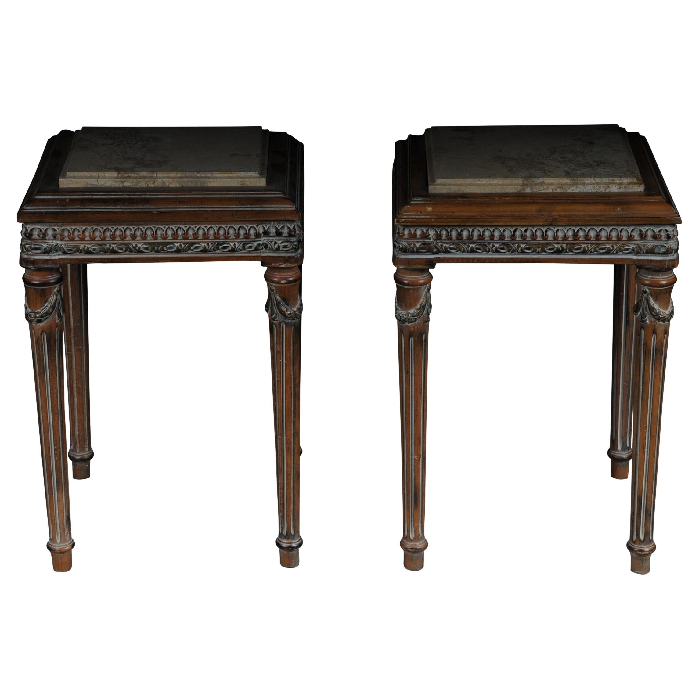 Pair '2' 20th Century Louis XV Style French Side Table