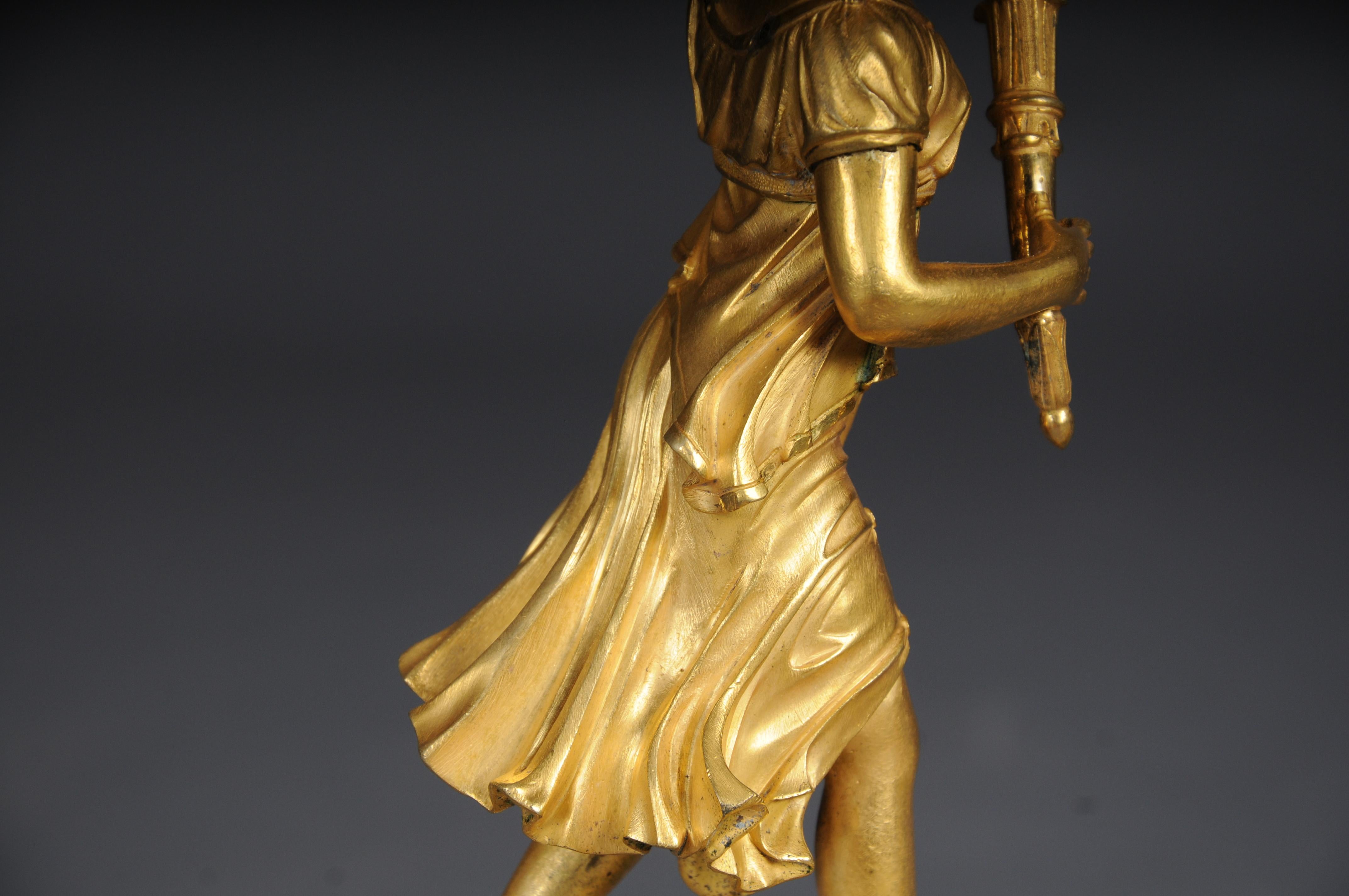 A pair (2) of figural Empire candelabra candles. Paris, 19th century. For Sale 8
