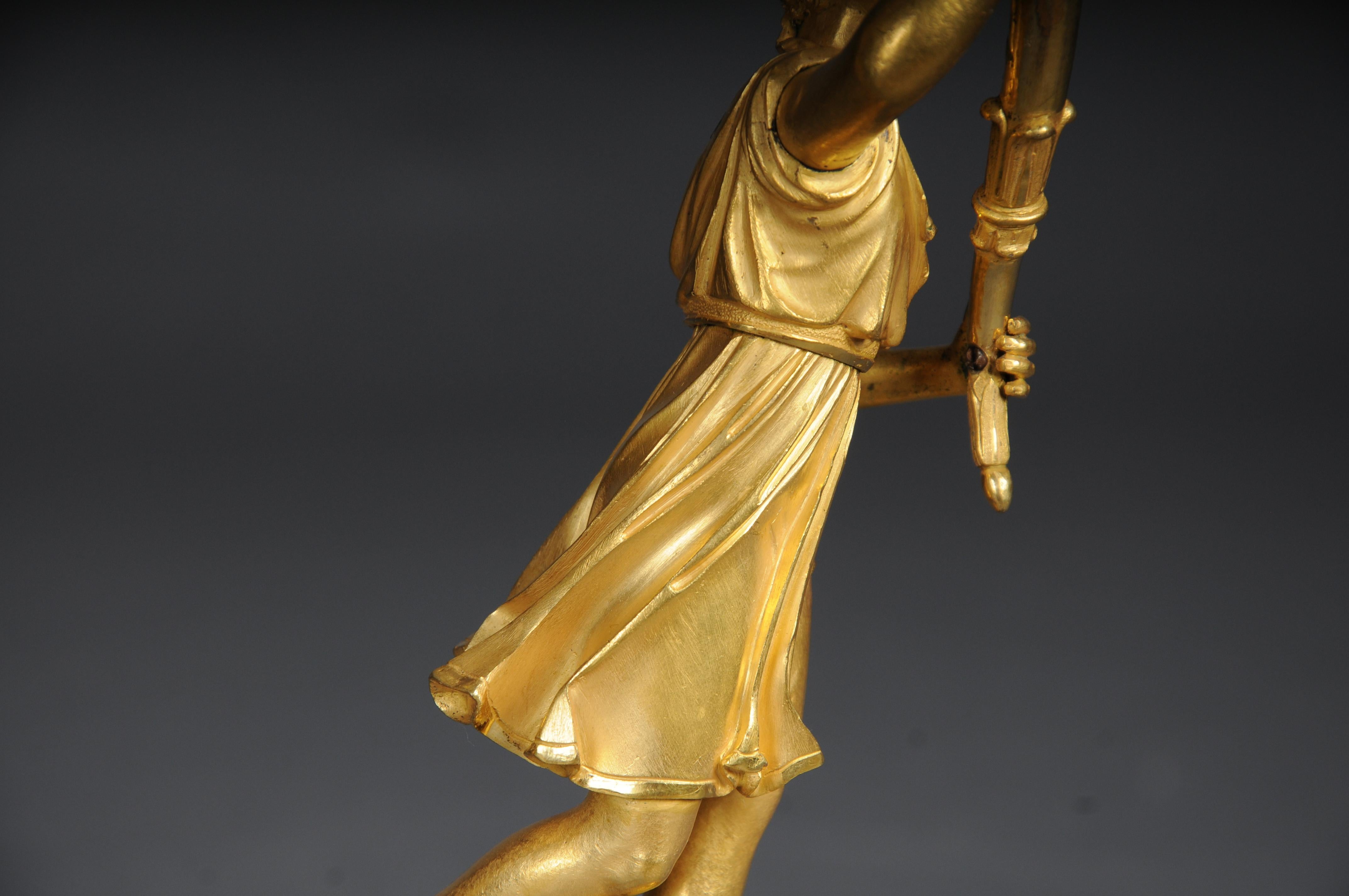 A pair (2) of figural Empire candelabra candles. Paris, 19th century. For Sale 9