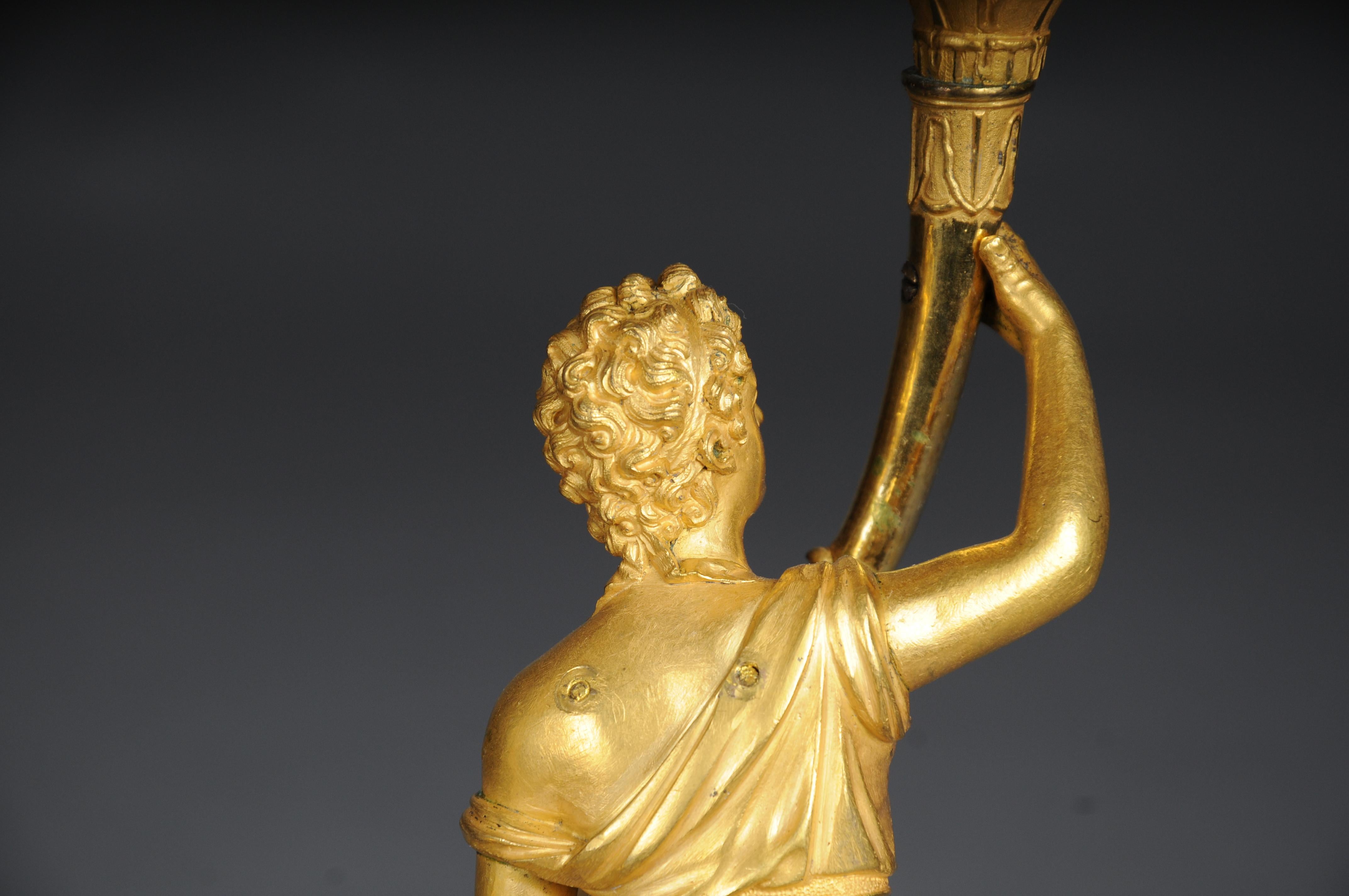 A pair (2) of figural Empire candelabra candles. Paris, 19th century. For Sale 10