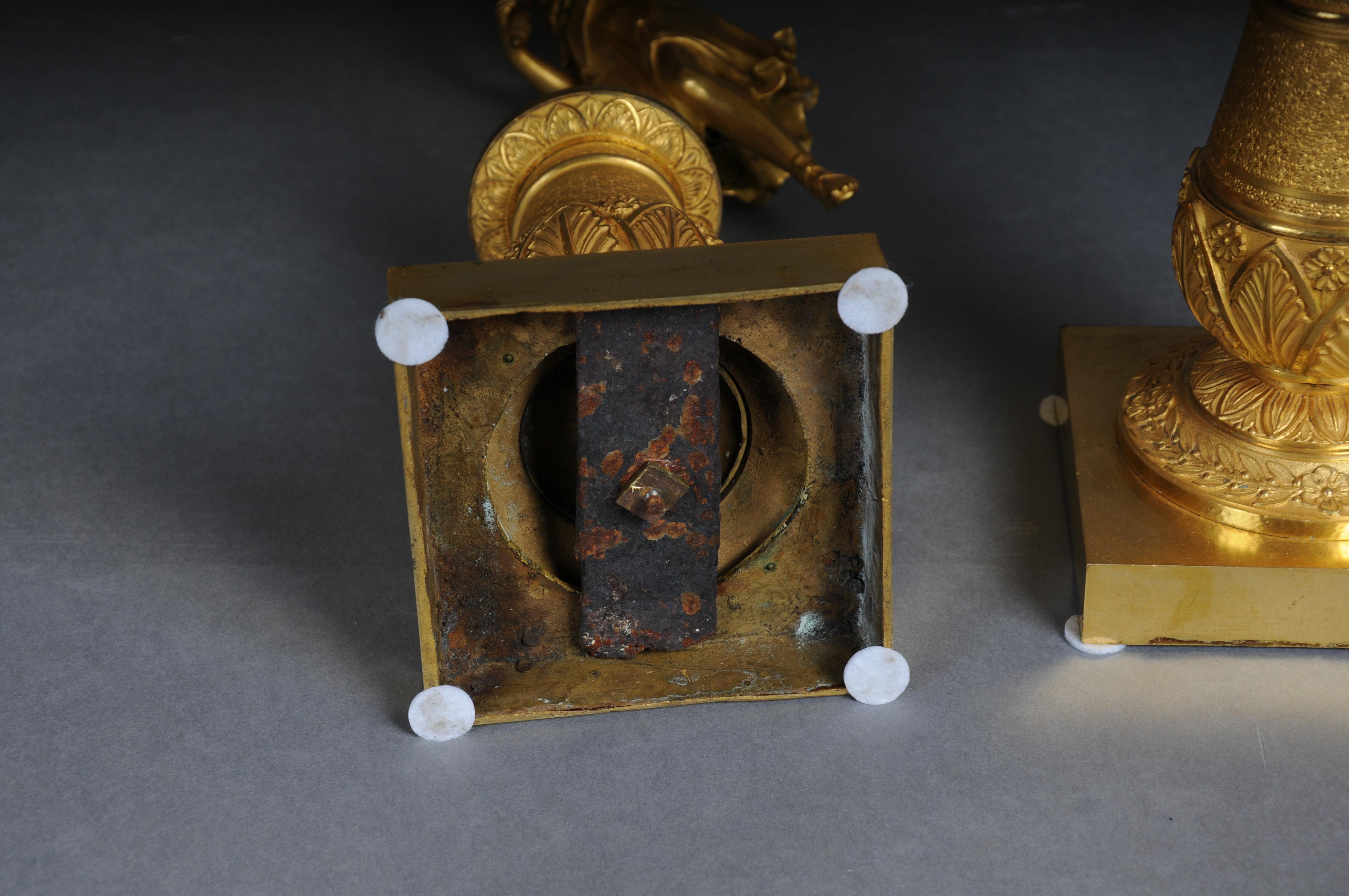 A pair (2) of figural Empire candelabra candles. Paris, 19th century. For Sale 13