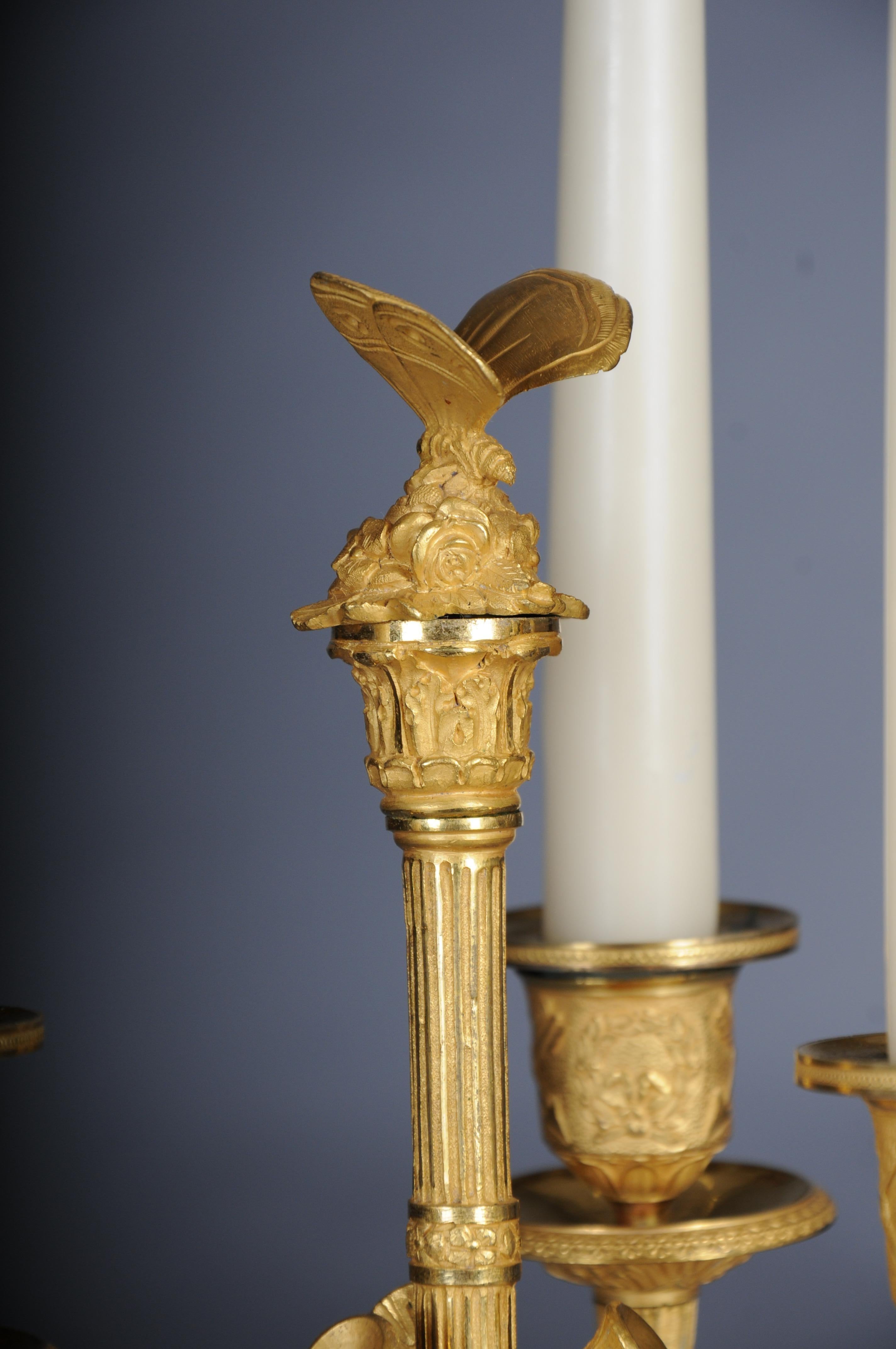 19th Century A pair (2) of figural Empire candelabra candles. Paris, 19th century. For Sale