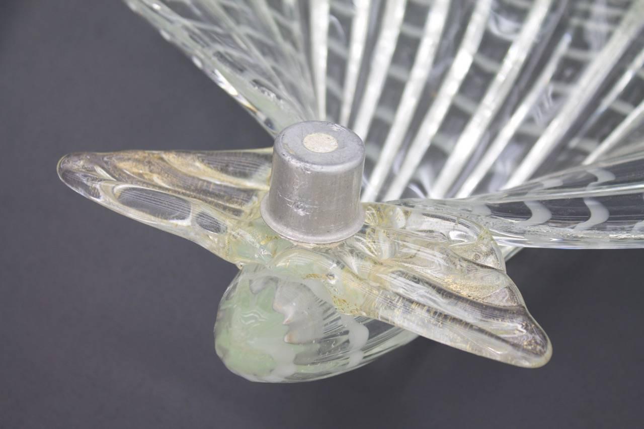 Pair of Murano Glass Shell Wall Sconces Lights, Italy, 1960s In Good Condition In Frankfurt / Dreieich, DE