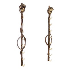 A Pair Antique Black Forest Gun Holders, Austria late 19th Century