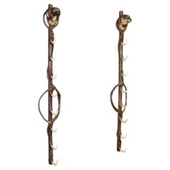 A Pair Antique Black Forest Gun Holders, Austria late 19th Century