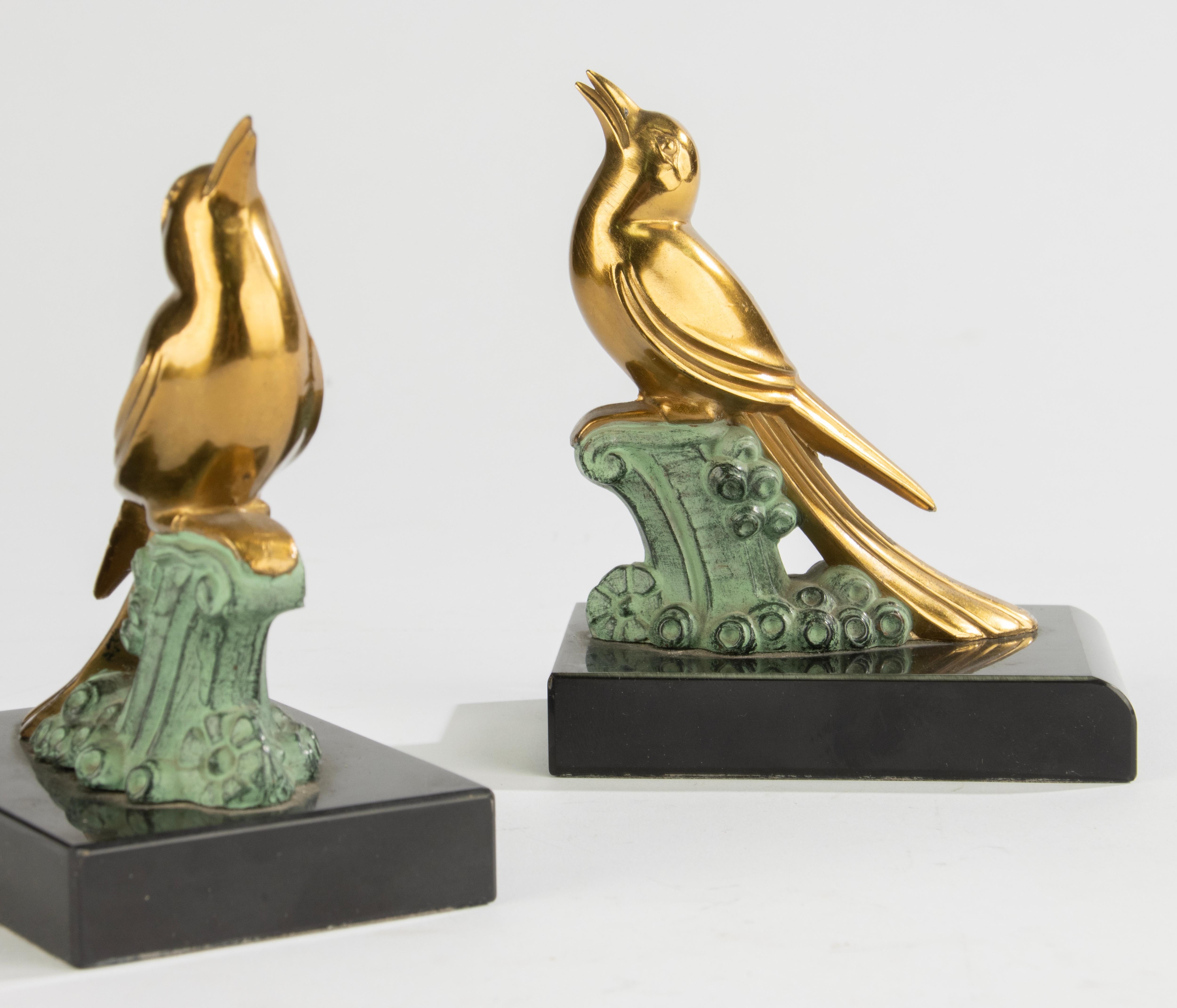 A Pair Art Deco Bookends - Birds - Signed TEDD For Sale 10
