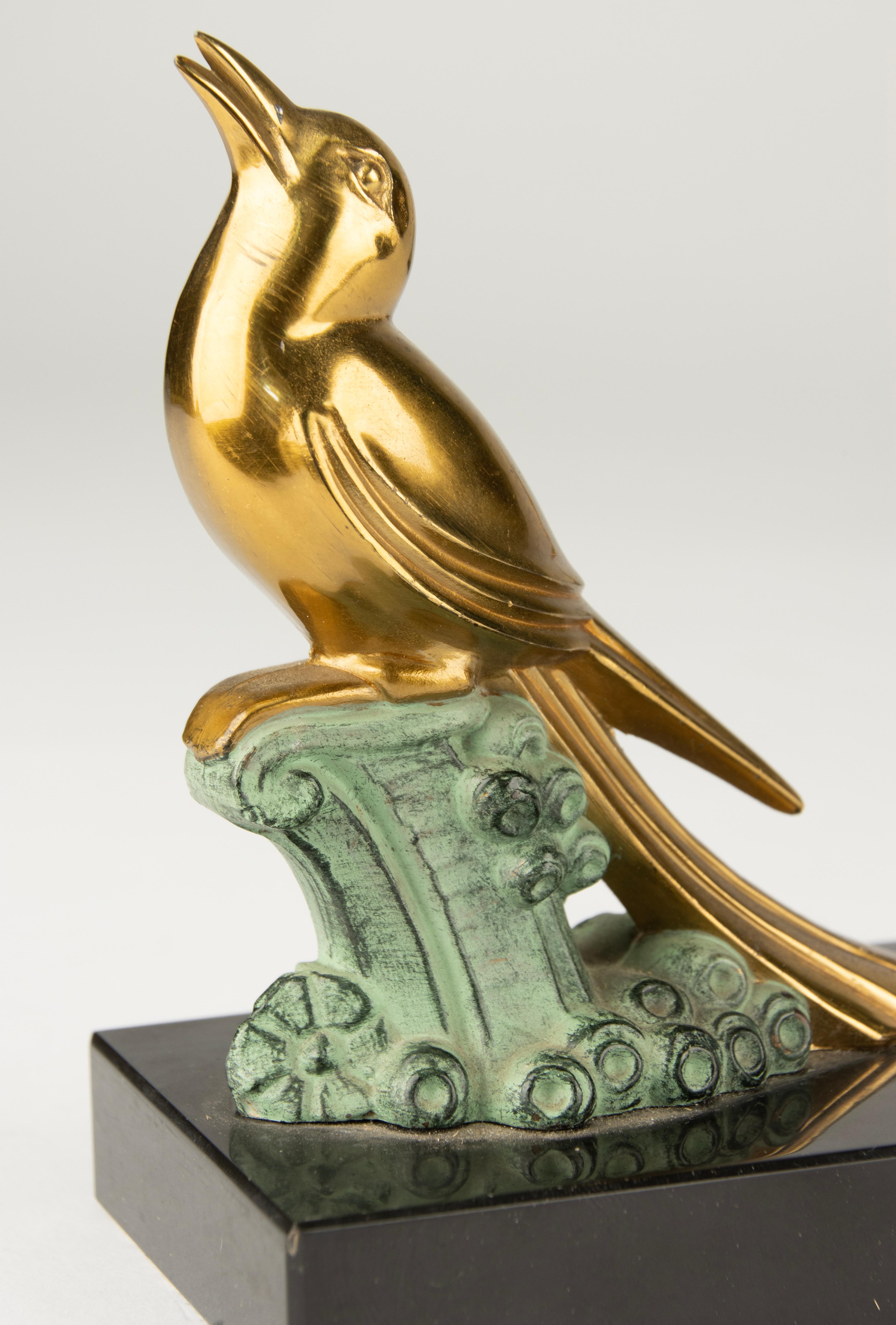 A Pair Art Deco Bookends - Birds - Signed TEDD For Sale 2