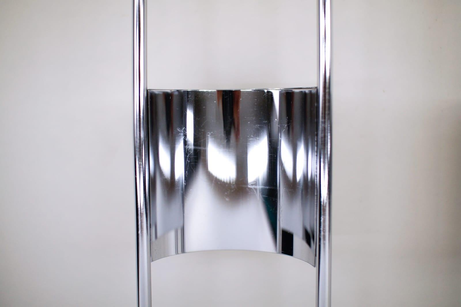 Pair Awesome Large Space Age Chrome 4-Light Wall Lamps by Gebrüder Cosack, 1970s For Sale 1