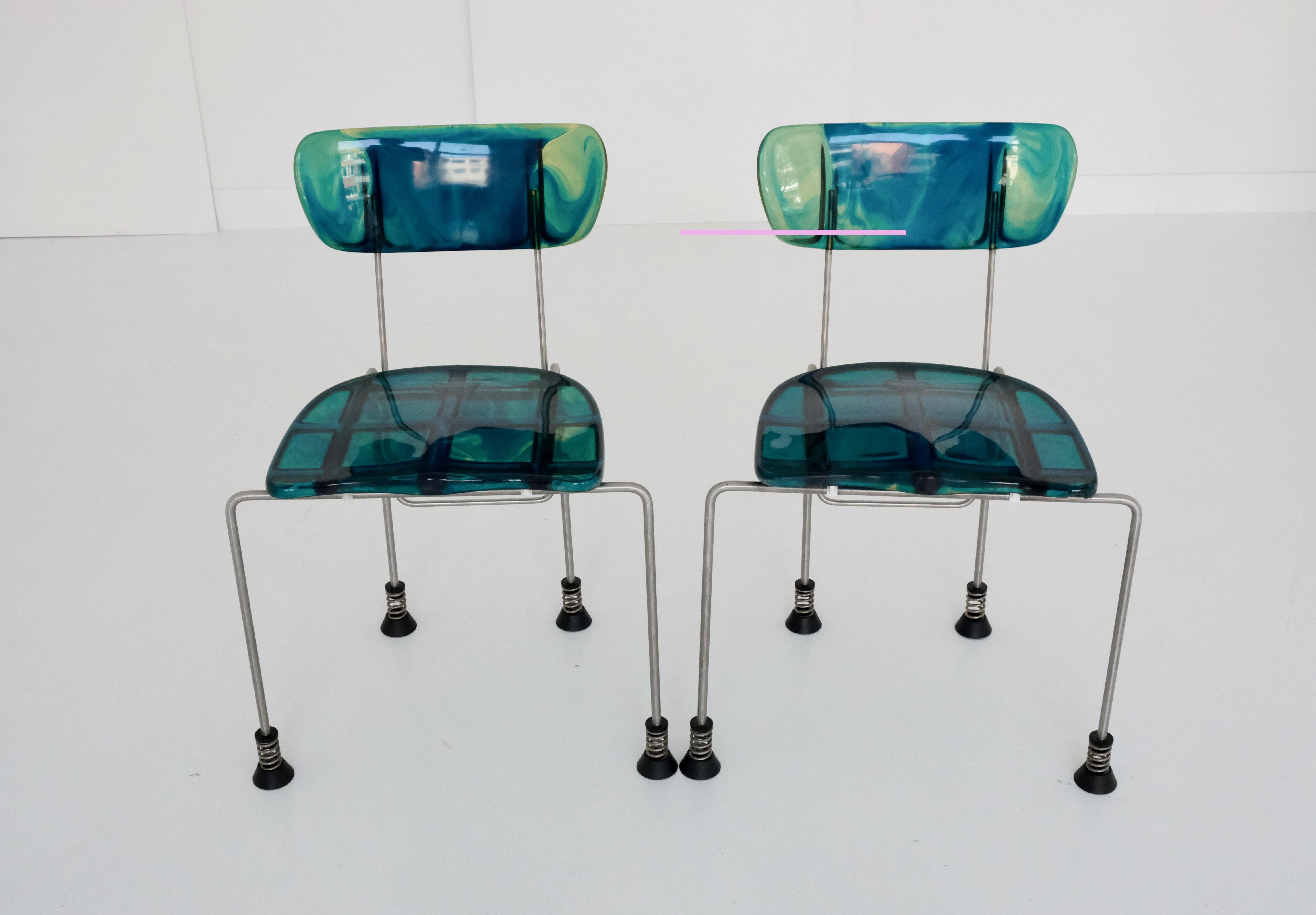 Pair of Broadway Chairs by Gaetano Pesce for Bernini, Italy, 1993 7