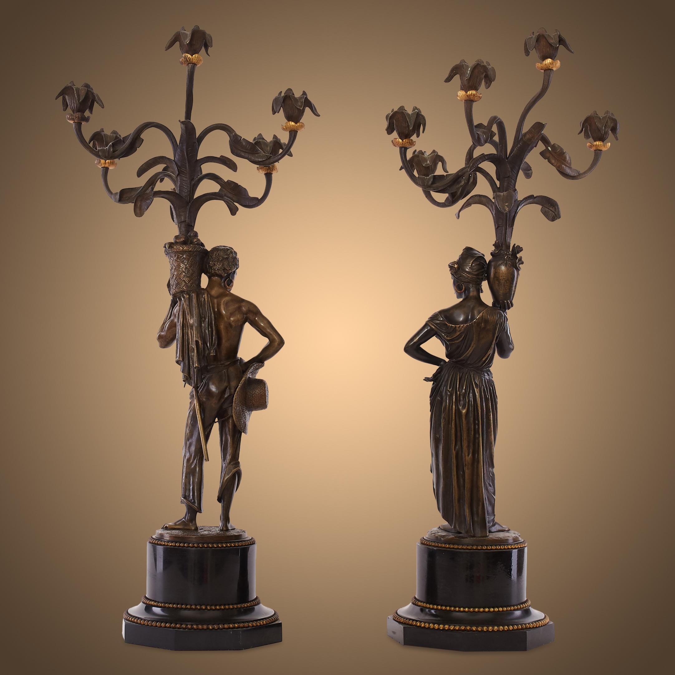 French Pair Candelabra 19th Century Napoleon III For Sale