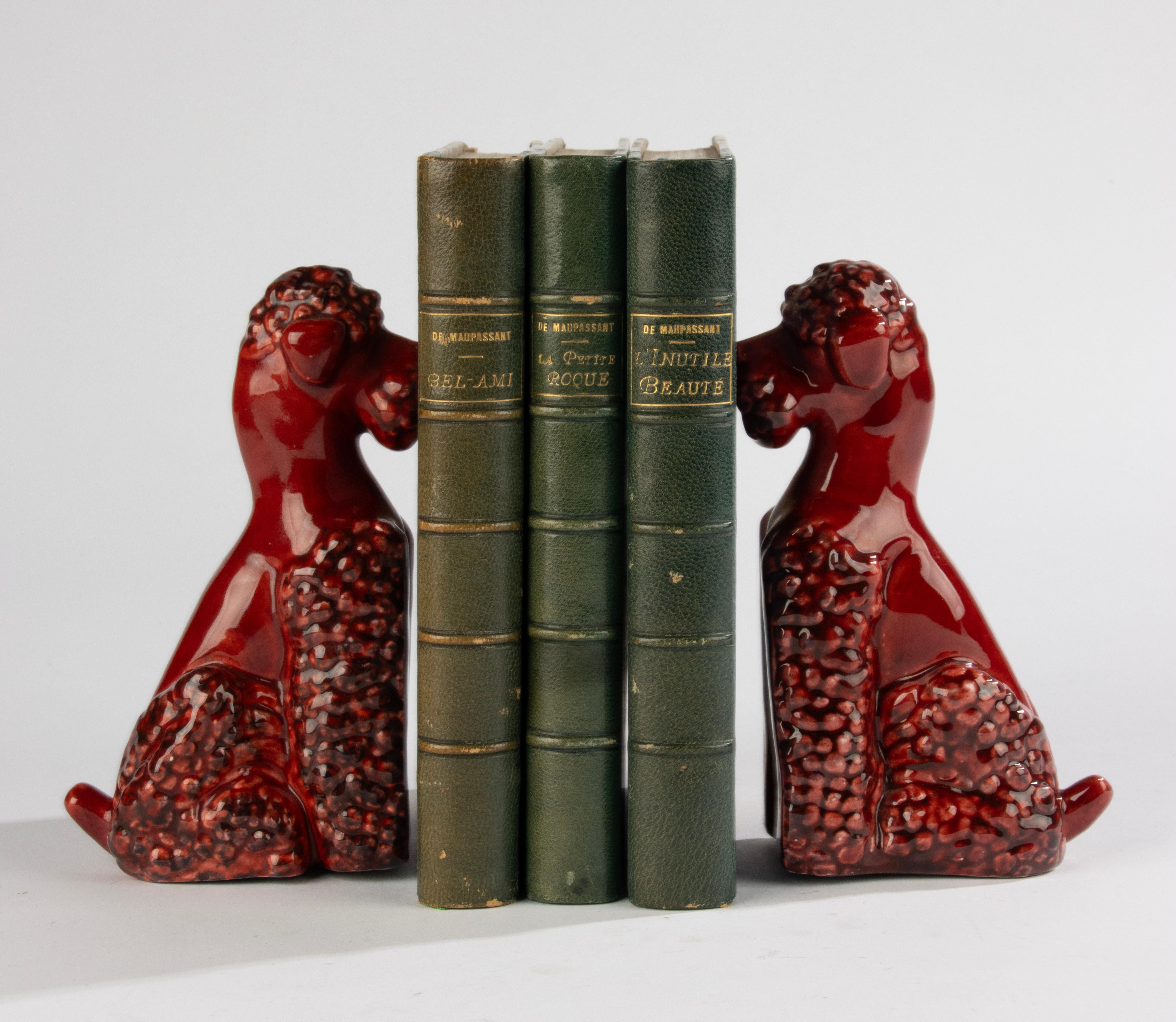 A Pair Ceramic Art Deco Bookends - Poodles - by Sèvres - Paul Millet For Sale 4