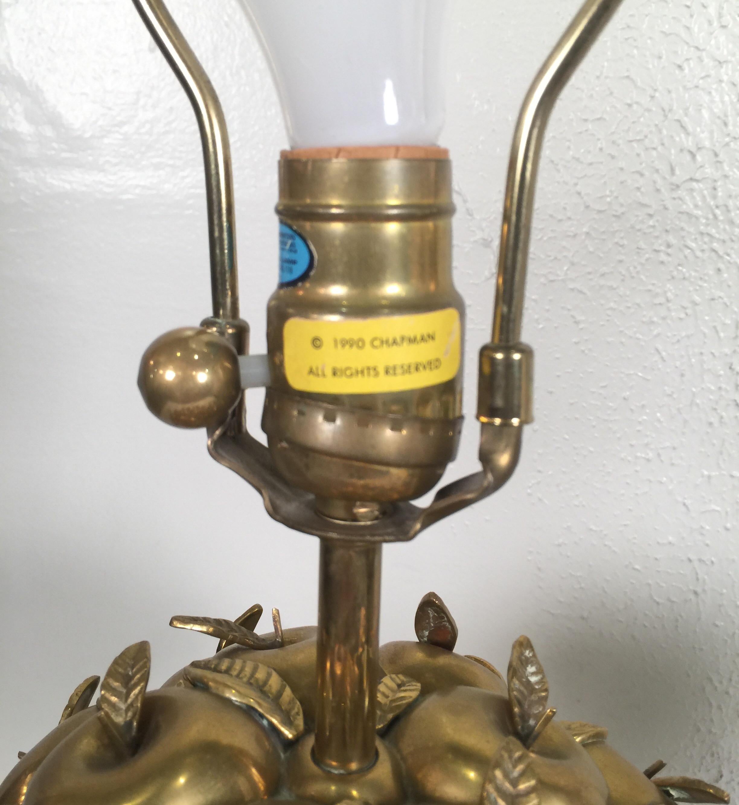 Pair of Chapman Brass and Iron Lamps 5